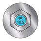 Illustration of Simpson Strong-Tie 3/4" x 10-1/2" RFB Retrofit Foundation Anchor Bolt - 316 Stainless Steel with blue painted head