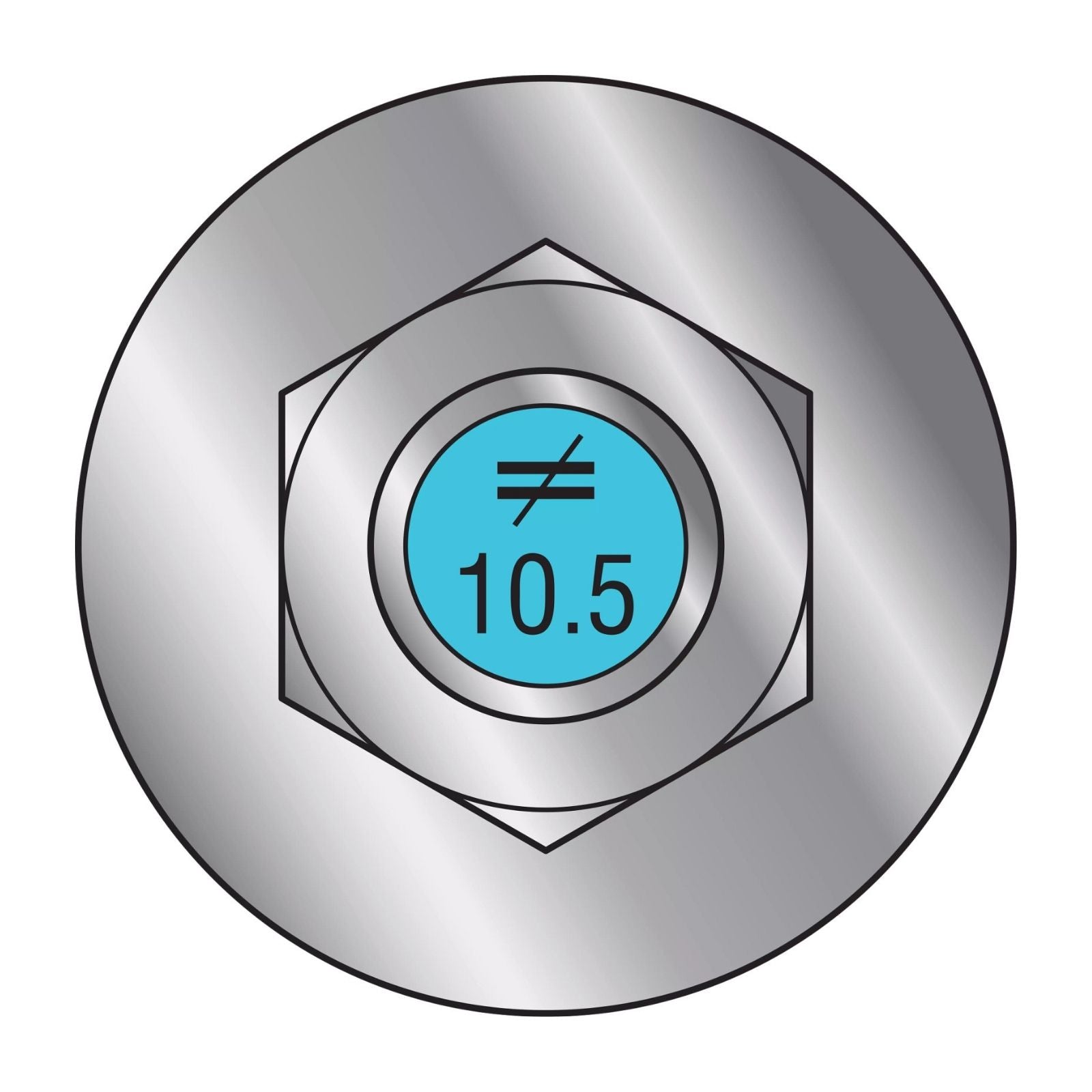 Illustration of Simpson Strong-Tie 3/4" x 10-1/2" RFB Retrofit Foundation Anchor Bolt - 316 Stainless Steel with blue painted head