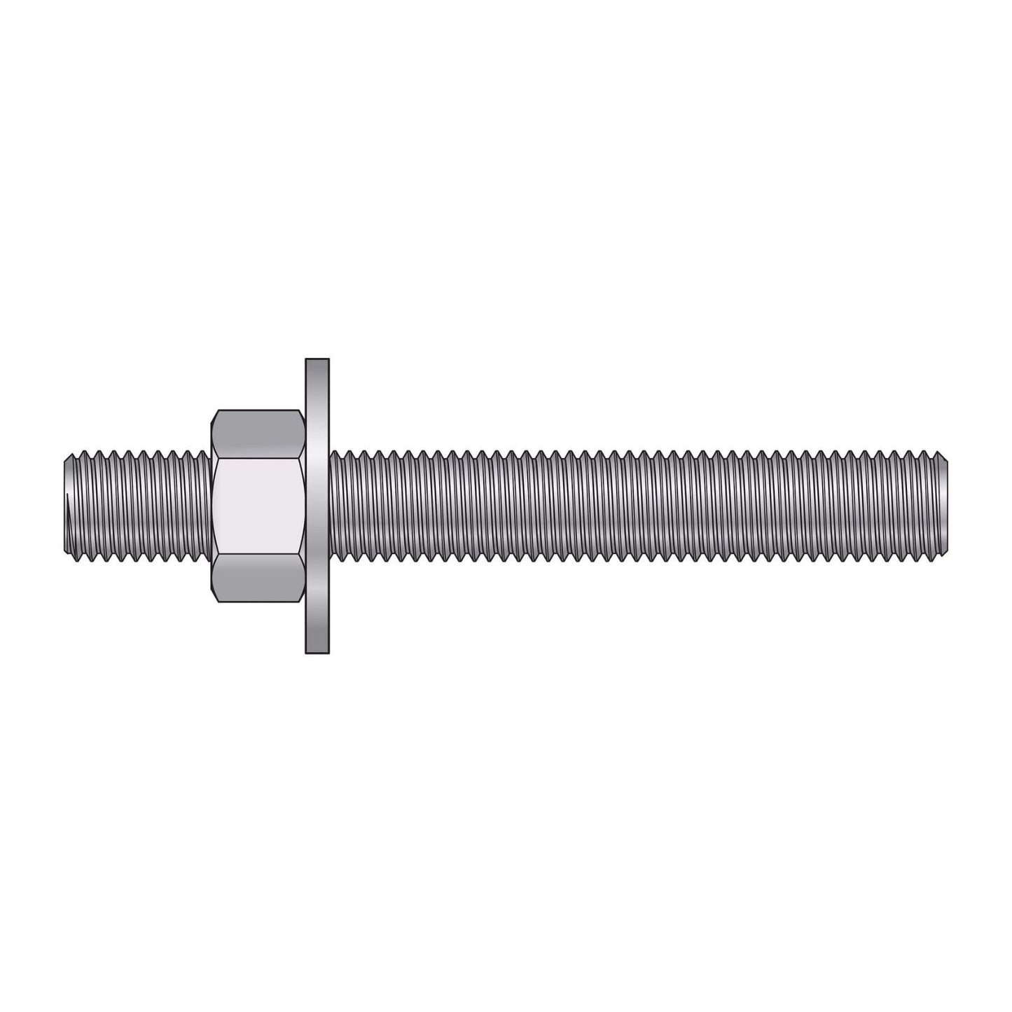 Illustration of Simpson Strong-Tie 3/4" x 6" RFB Grade 55 Retrofit Foundation Anchor Bolt - Zinc Plated 