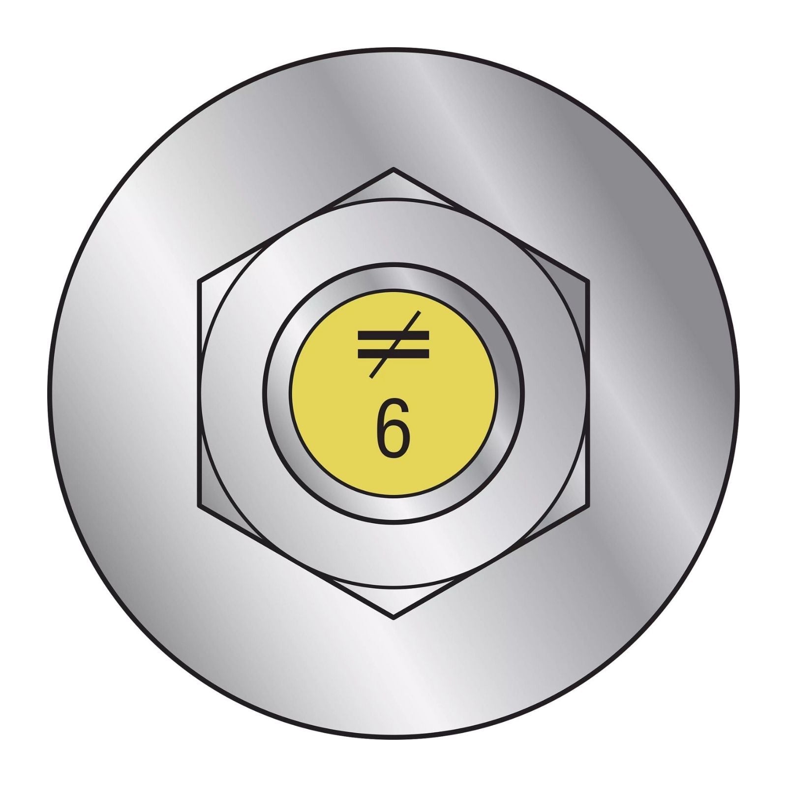 Illustration of Simpson Strong-Tie 3/4" x 6" RFB Grade 55 Retrofit Foundation Anchor Bolt - Zinc Plated with yellow painted head 