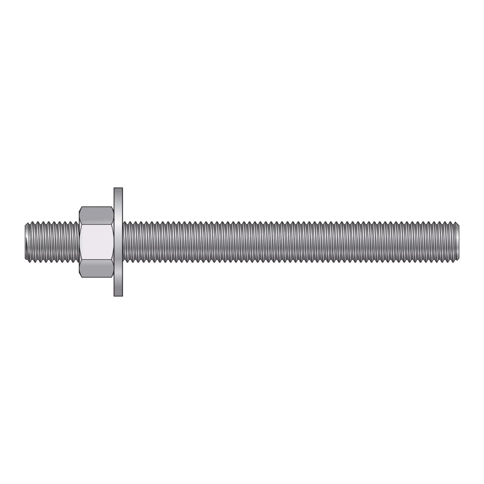 Illustration of Simpson Strong-Tie 3/4" x 8" RFB Grade 55 Retrofit Foundation Anchor Bolt - Zinc Plated