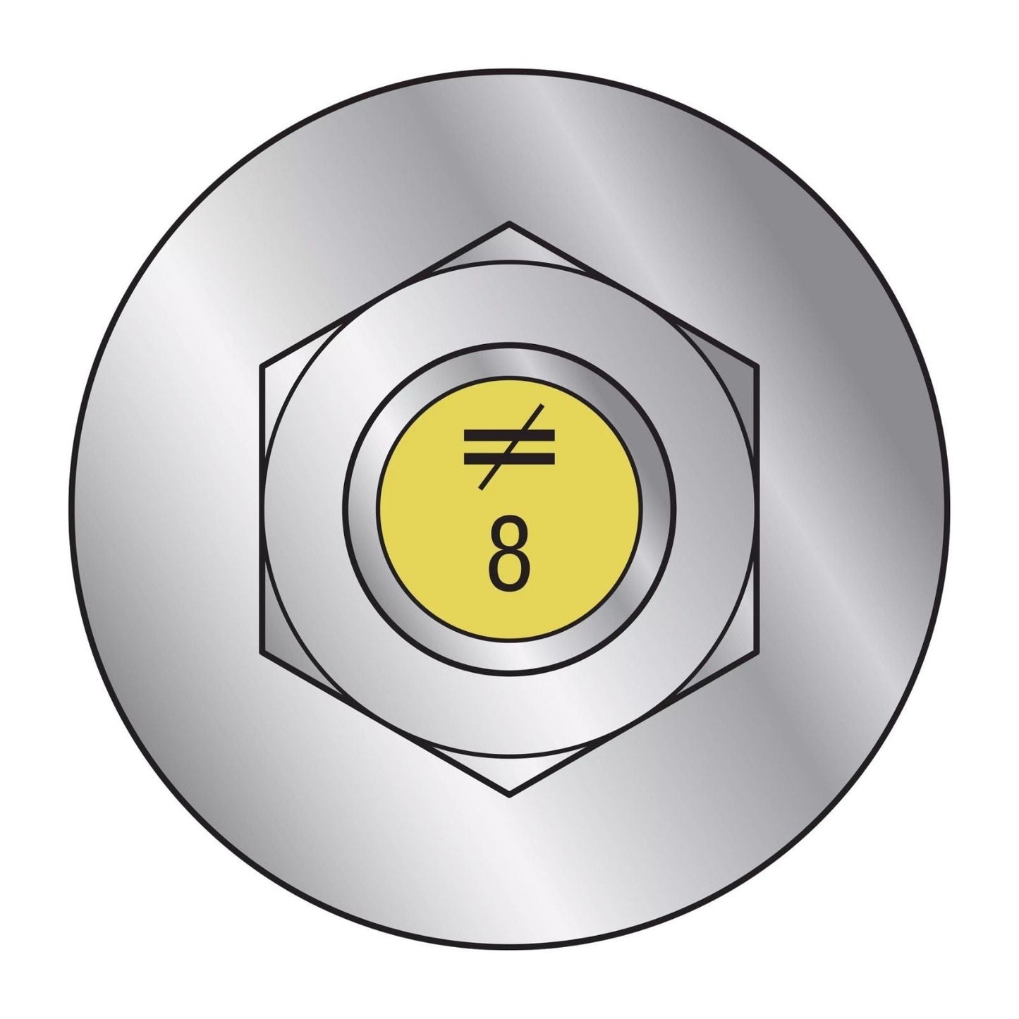 Illustration of Simpson Strong-Tie 3/4" x 8" RFB Grade 55 Retrofit Foundation Anchor Bolt - Zinc Plated with yellow painted head