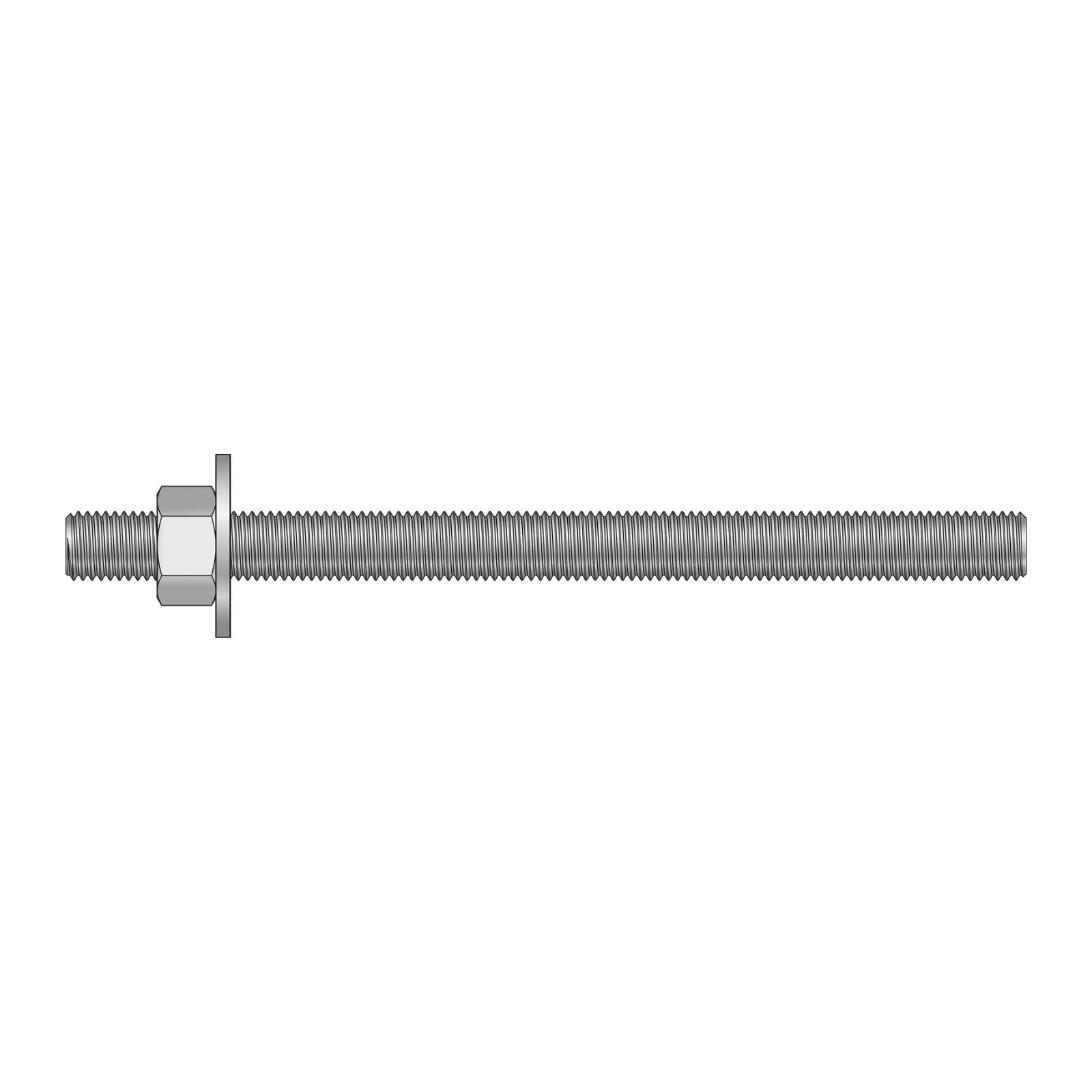 Illustration of Simpson Strong-Tie 7/8" x 12" RFB Grade 105 Retrofit Foundation Anchor Bolt - Zinc Plated