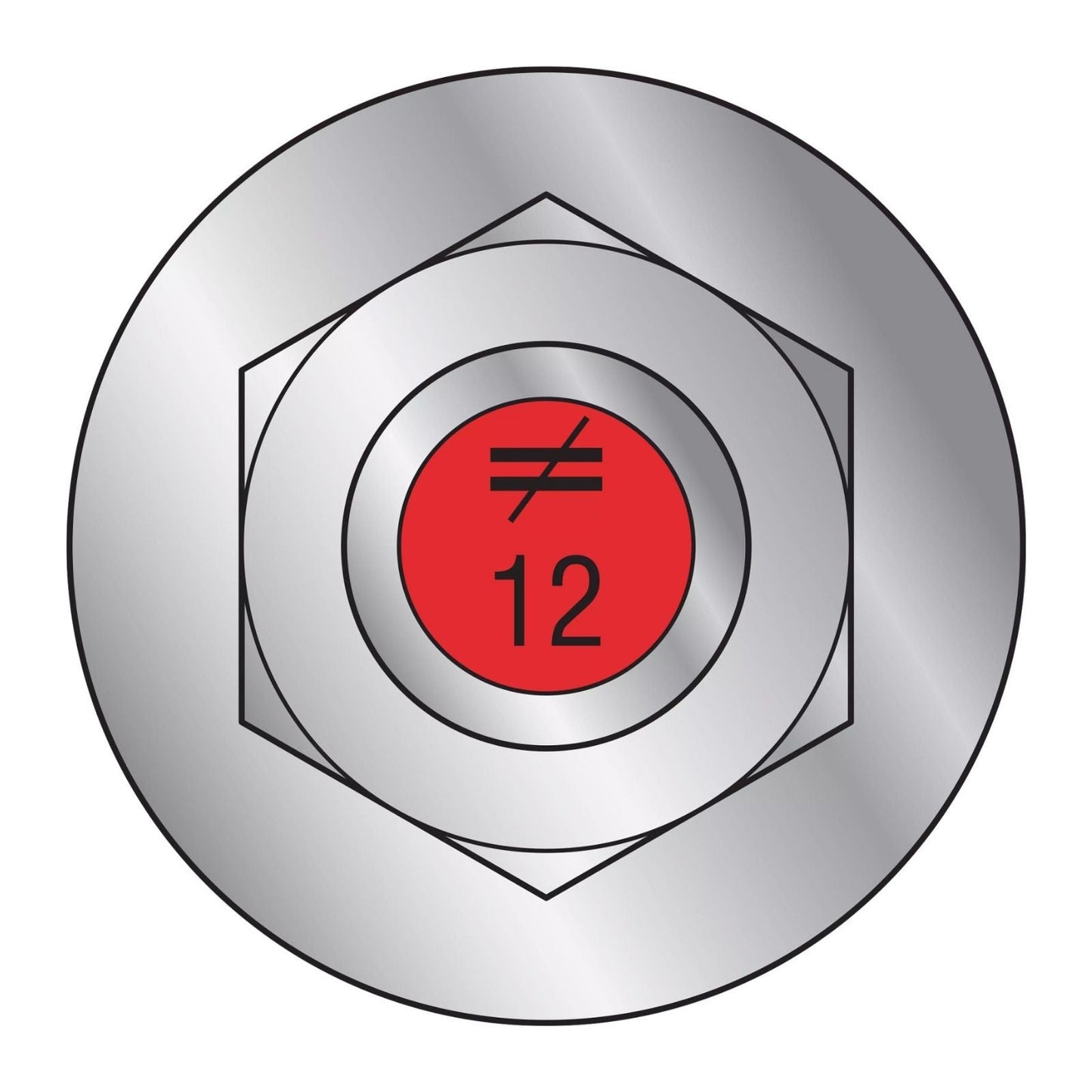 Illustration of Simpson Strong-Tie 7/8" x 12" RFB Grade 105 Retrofit Foundation Anchor Bolt - Zinc Plated with red painted head