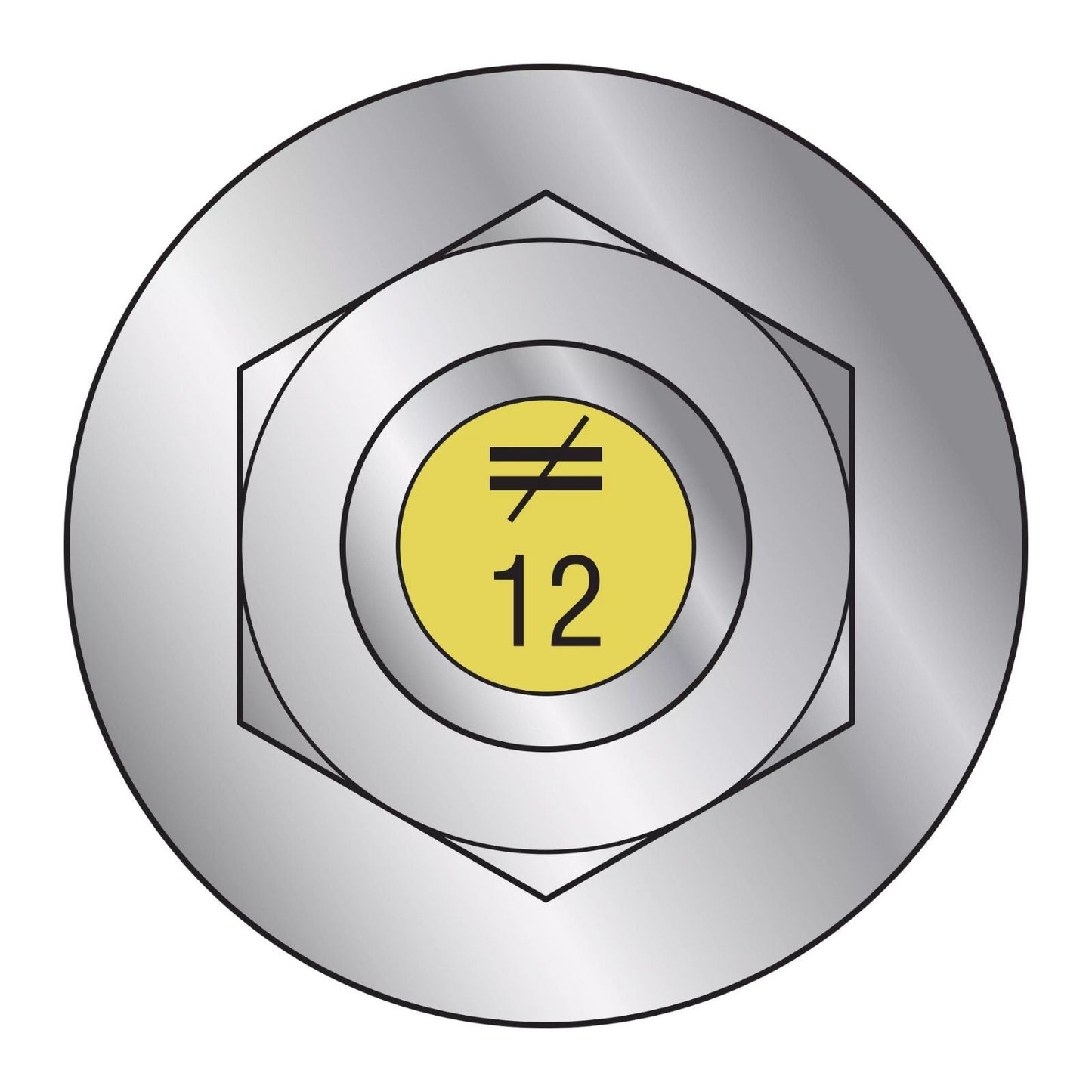 Illustration of Simpson Strong-Tie 7/8" x 12 RFB Grade 55 Retrofit Foundation Anchor Bolt - Zinc Plated with yellow painted head