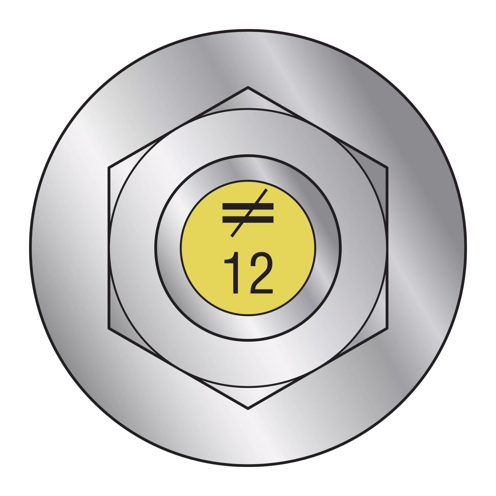 Illustration of Simpson Strong-Tie 7/8" x 12 RFB Grade 55 Retrofit Foundation Anchor Bolt - Zinc Plated with yellow painted head