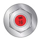 Illustration of Simpson Strong-Tie 1" x 16" RFB Grade 105 Retrofit Foundation Anchor Bolt - Zinc Plated with red painted head