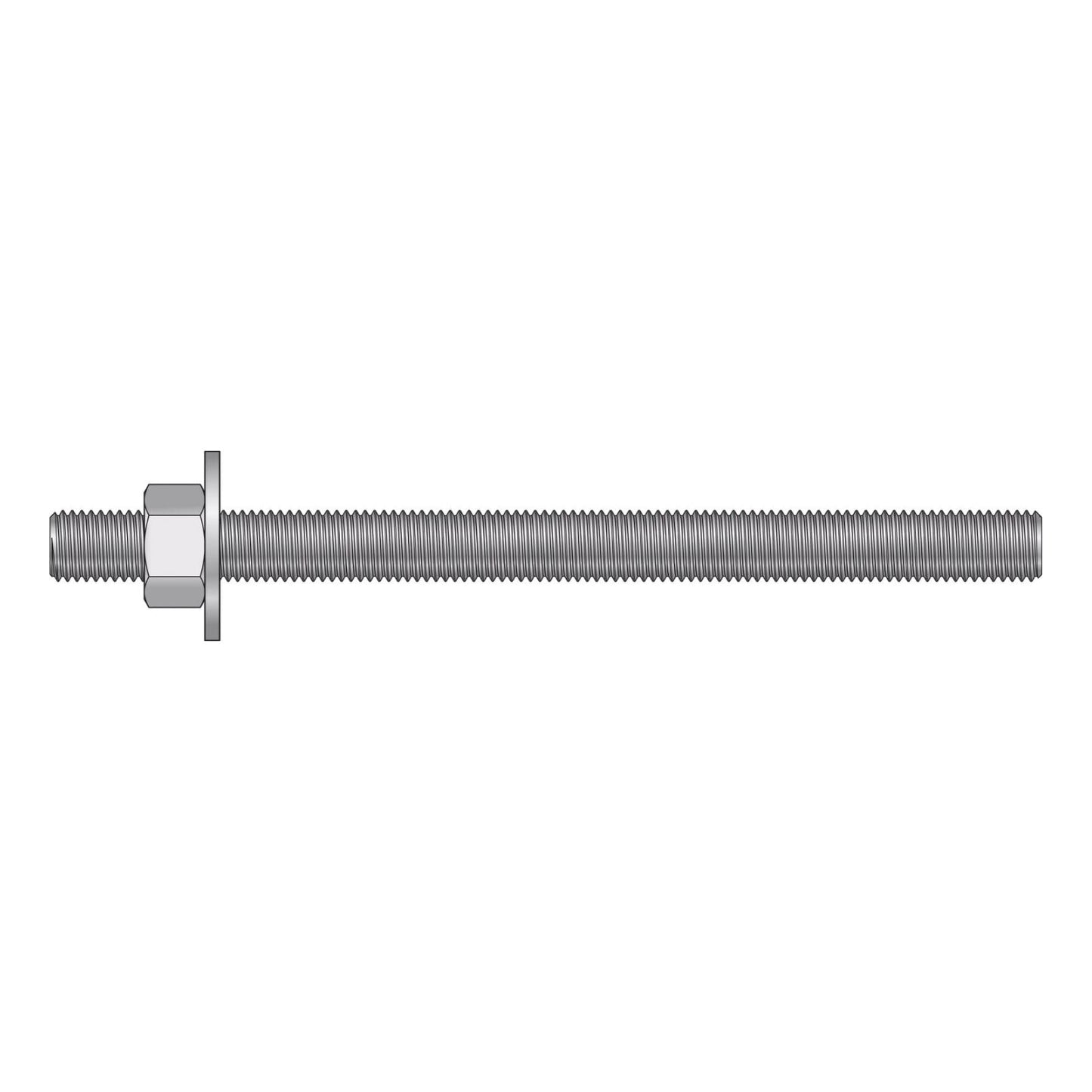Illustration of Simpson Strong-Tie 1" x 16" RFB Grade 55 Retrofit Foundation Anchor Bolt - Zinc Plated