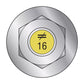 Illustration of Simpson Strong-Tie 1" x 16" RFB Grade 55 Retrofit Foundation Anchor Bolt - Zinc Plated with yellow painted head