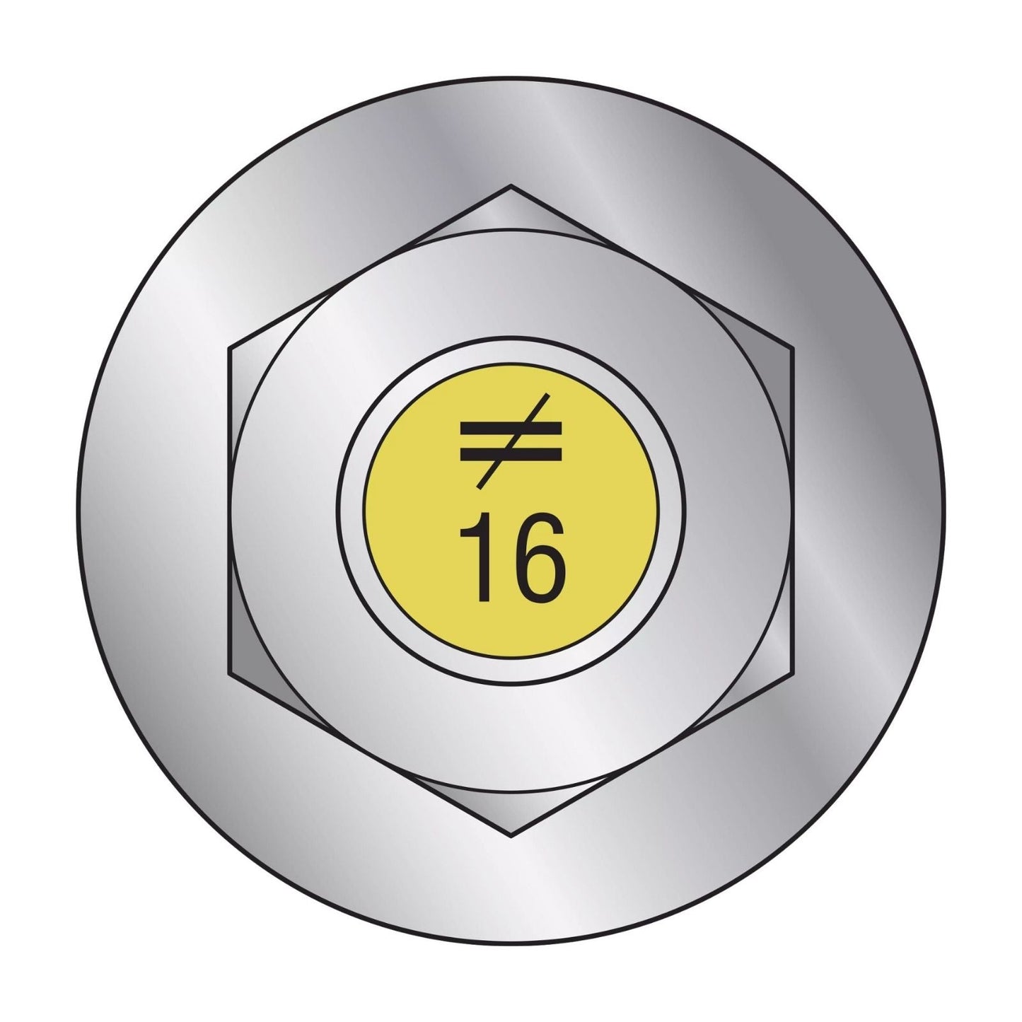 Illustration of Simpson Strong-Tie 1" x 16" RFB Grade 55 Retrofit Foundation Anchor Bolt - Zinc Plated with yellow painted head