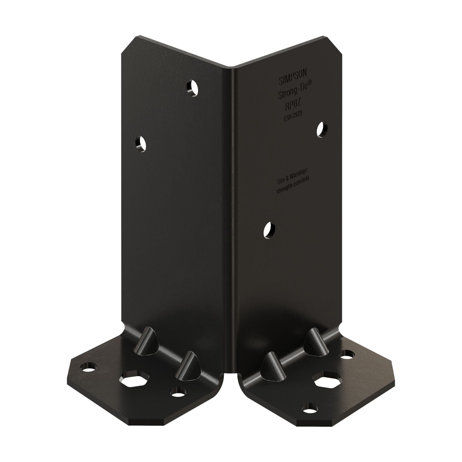 Simpson Strong-Tie RPBPC Ornamental Post Base - Black Powder Coat, ZMAX
