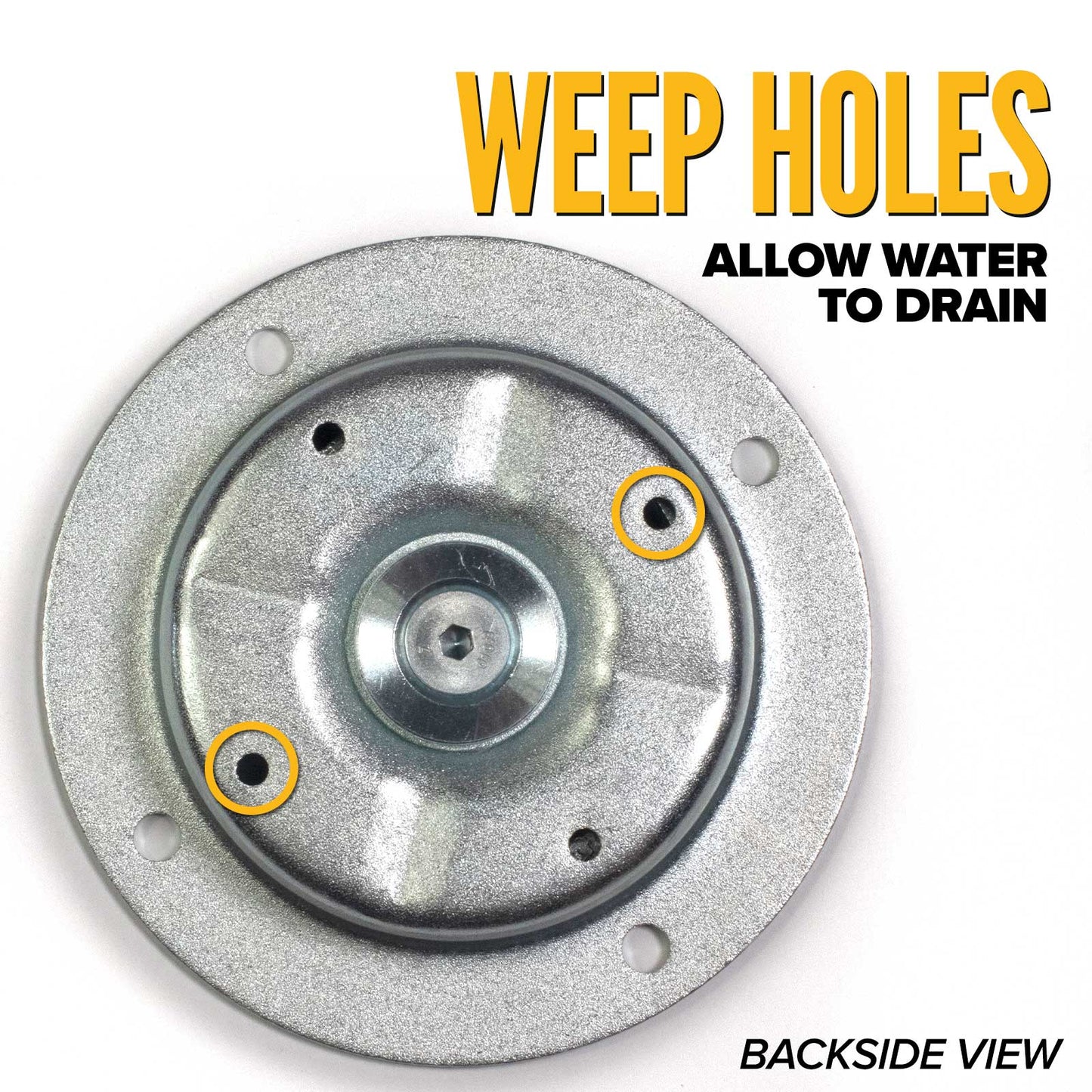 Bolt-On Recessed Swivel D-Ring - Galvanized - 6,000 lbs. BS