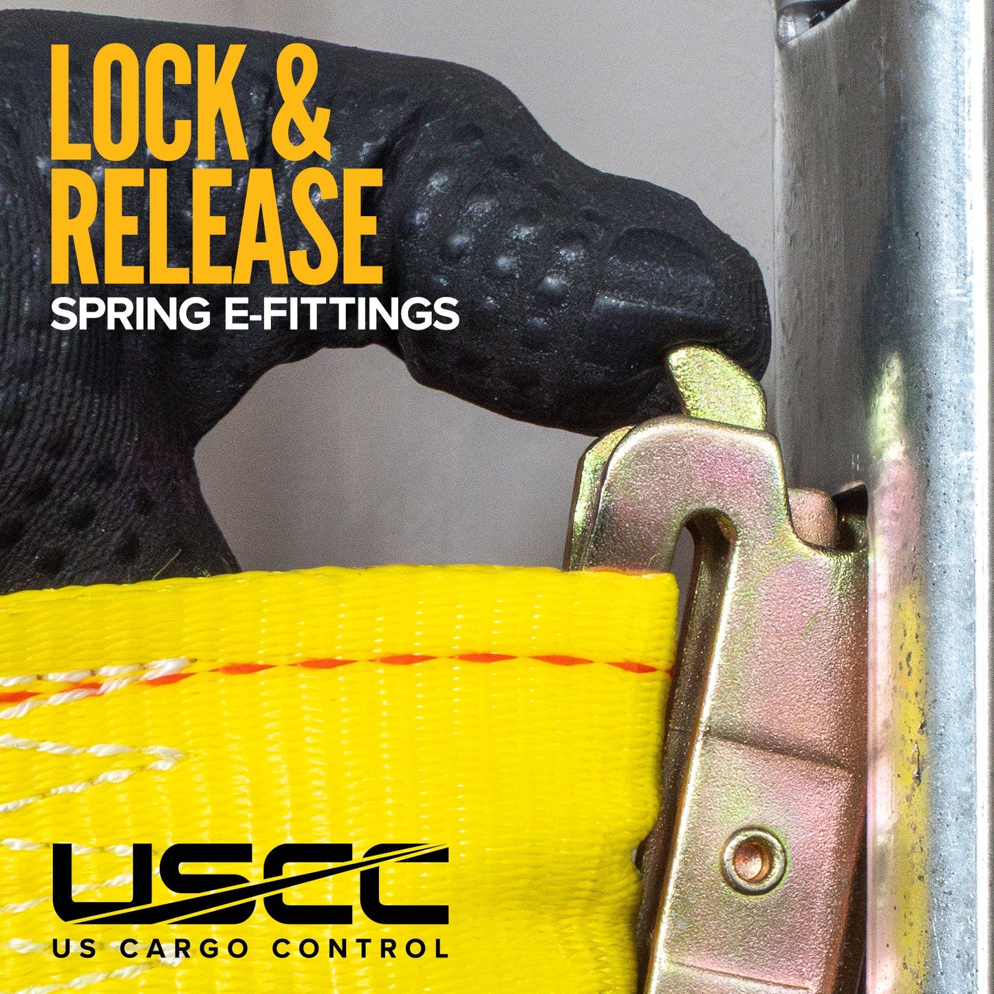 E Track Tie Down Rail Kit | Yellow