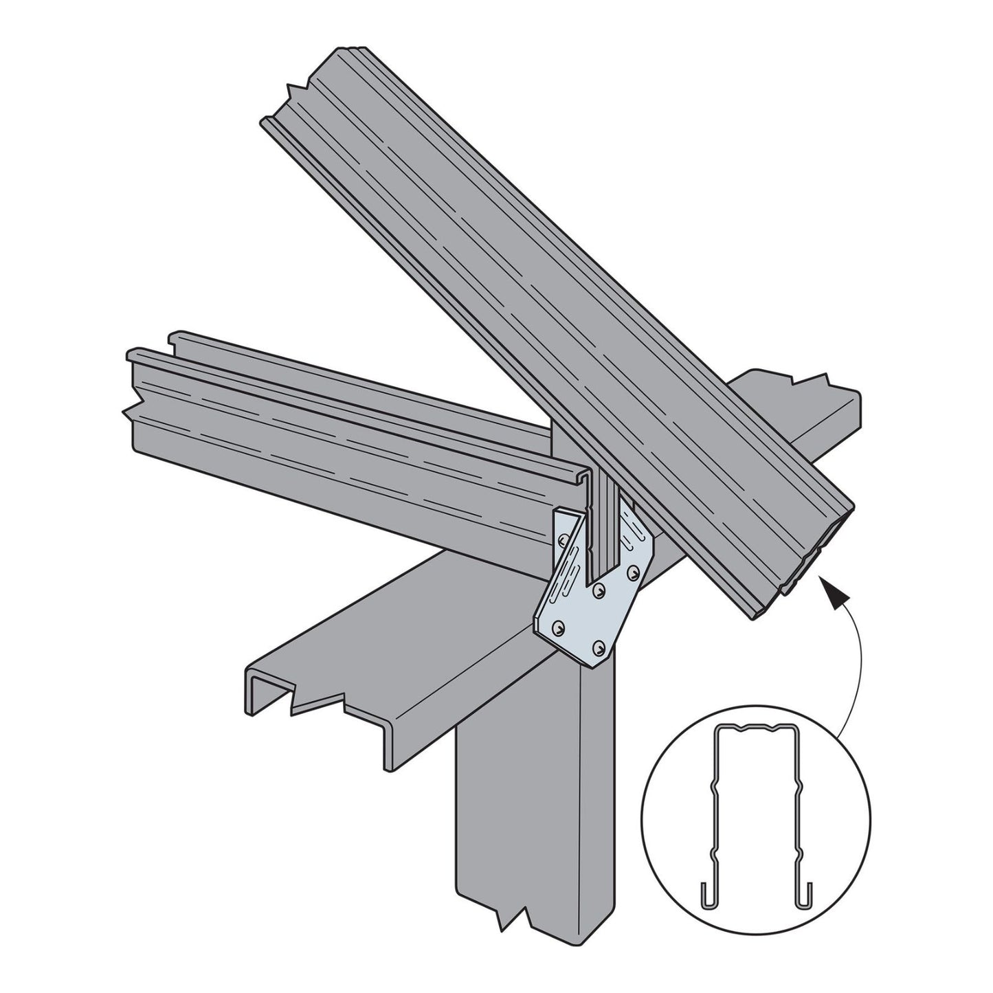 Simpson strong-Tie S/H1A steel beam installation