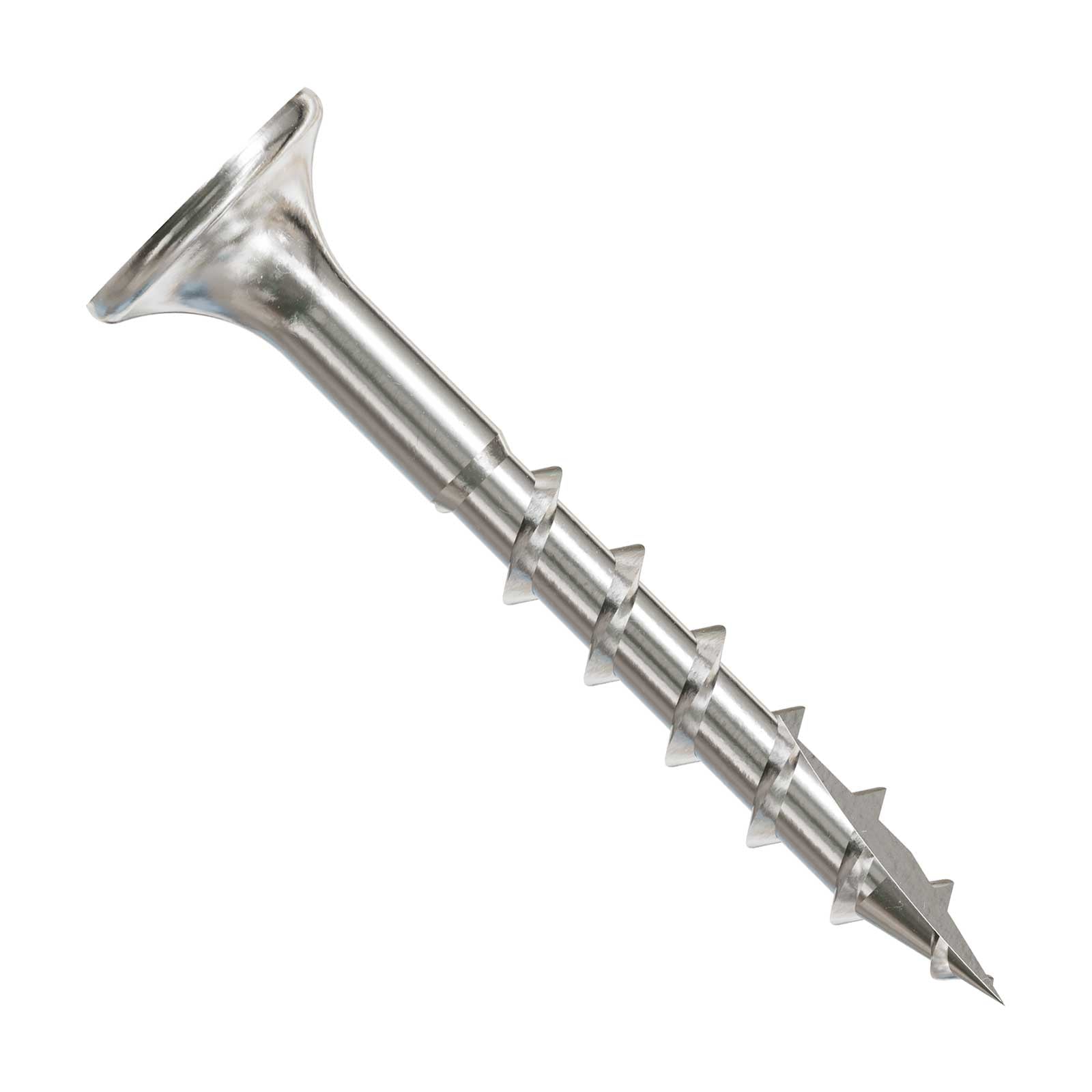 Simpson Strong-Tie #6 x 1-1/4" Square Drive Bugle Head Deck Screw - 305 Stainless Steel, Qty. 100