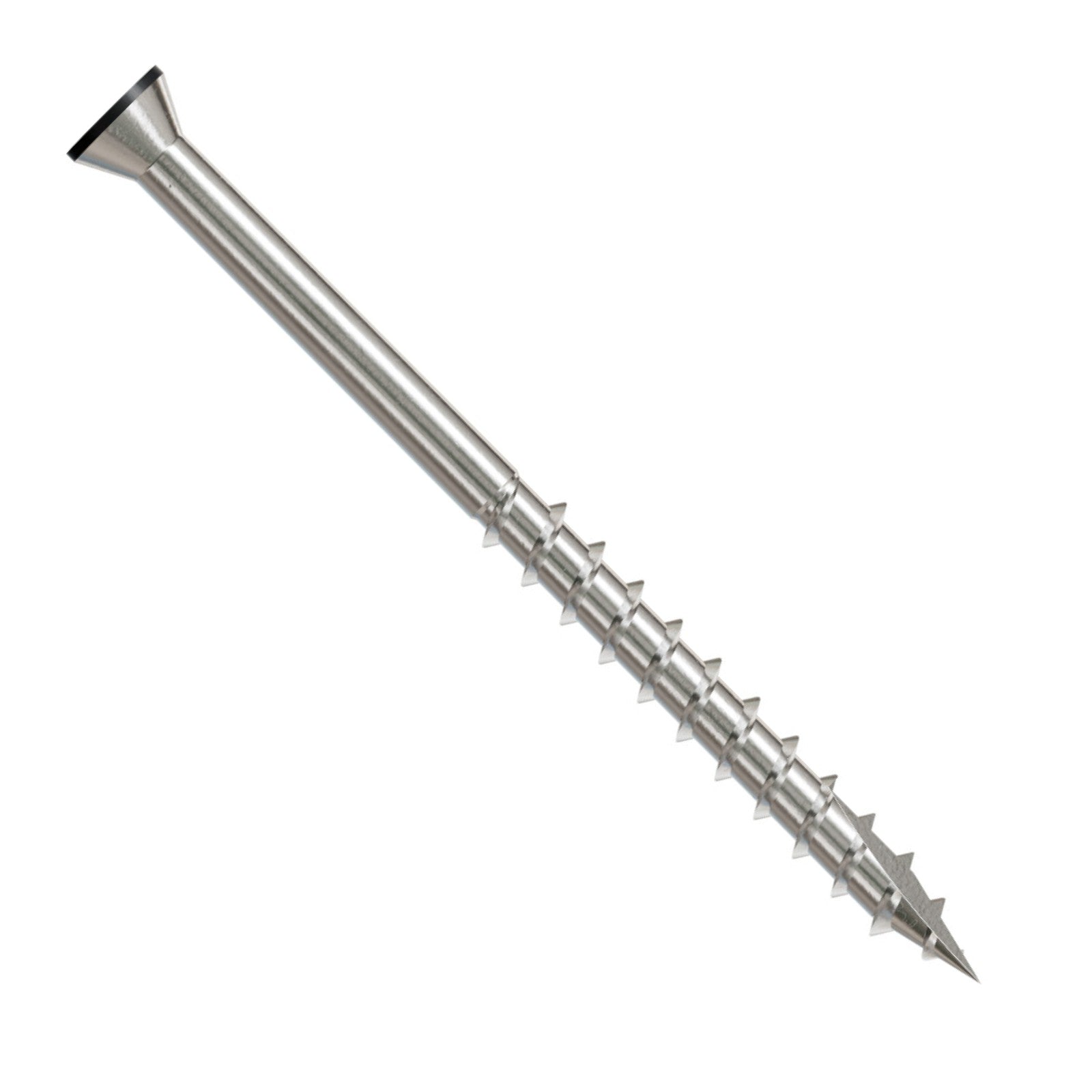 #7 x 2-1/4" 6 Lobe Drive Trim Head Wood Screw - 305 Stainless Steel