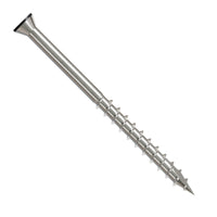 #7 x 2-1/4" 6 Lobe Drive Trim Head Wood Screw - 305 Stainless Steel