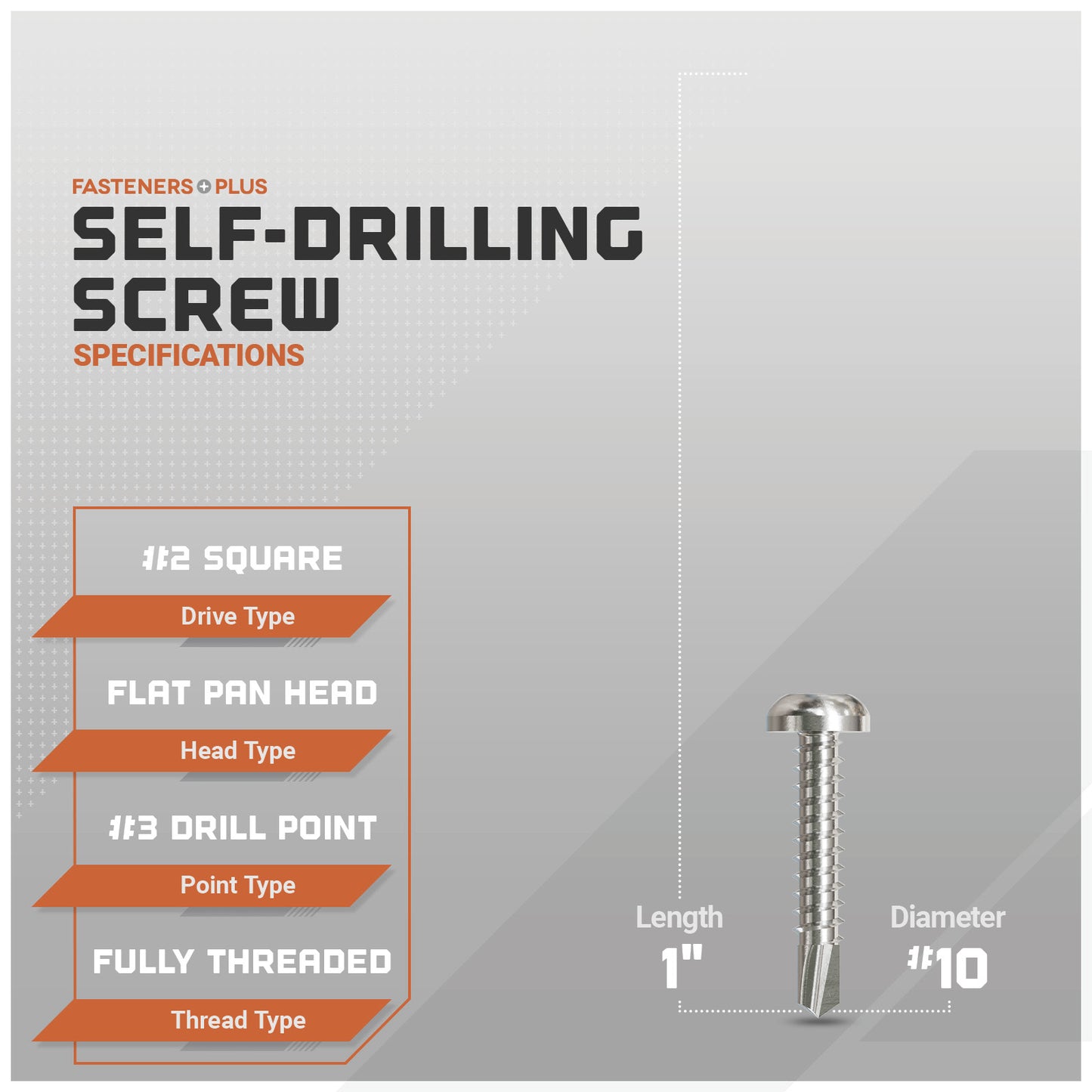 self drilling screw specifications 