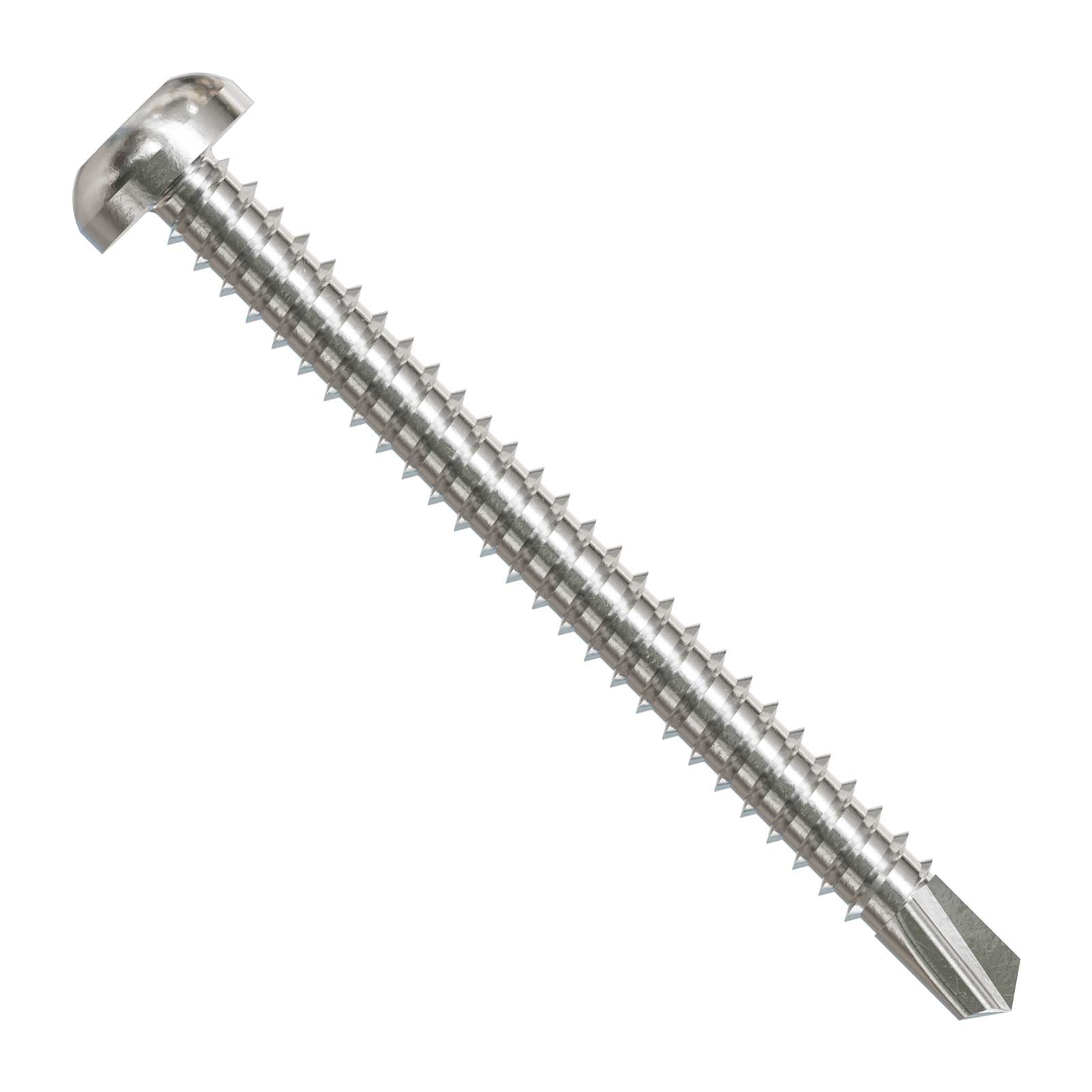 Simpson Strong-Tie #10 x 2" Self-Drilling Screw, Flat Pan Head - 305 Stainless Steel