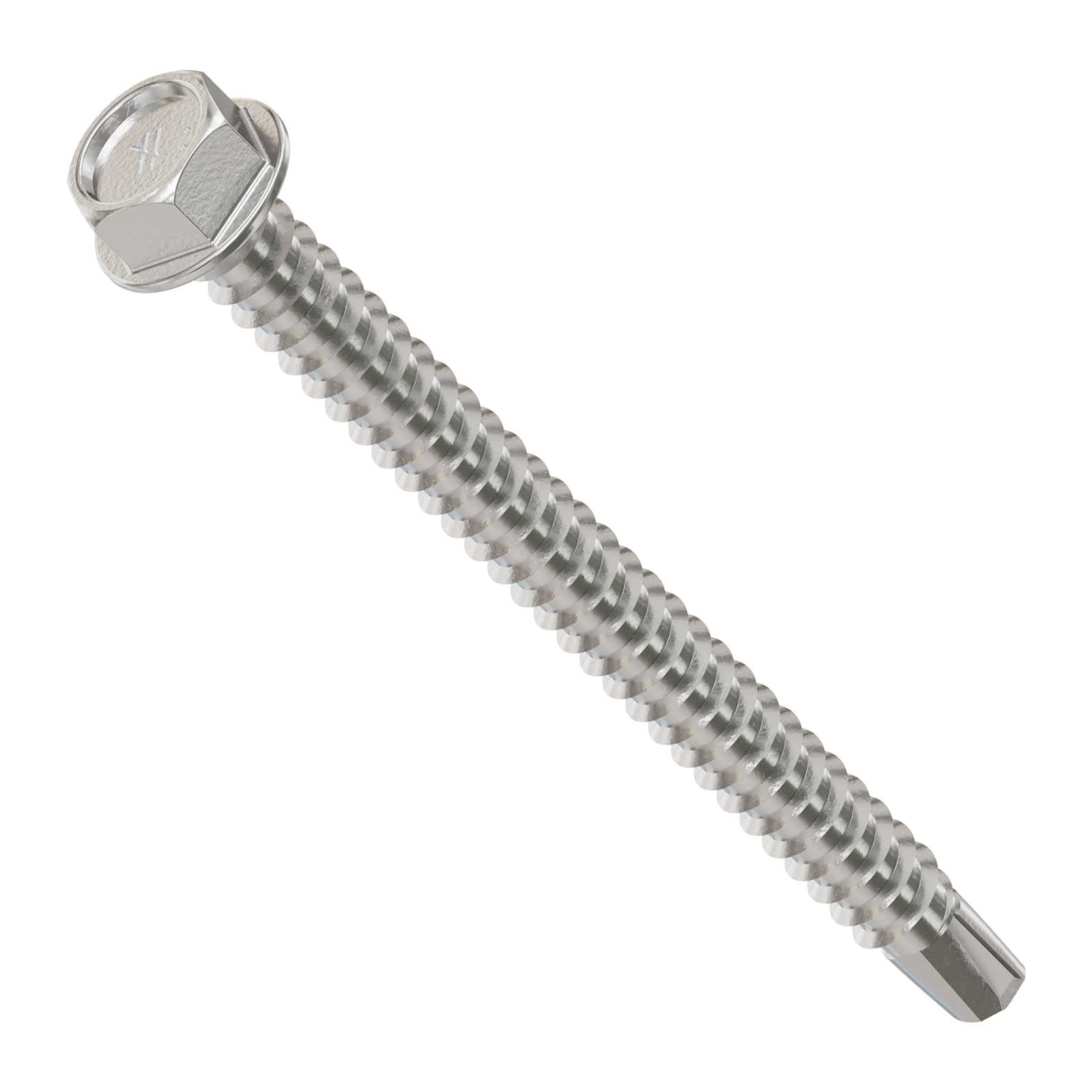 #12 2-1/2" Self-Drilling Hex-Washer Head Screw - 305 Stainless Steel
