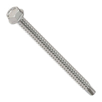 #12 3" Self-Drilling Hex-Washer Head Screw - 305 Stainless Steel 