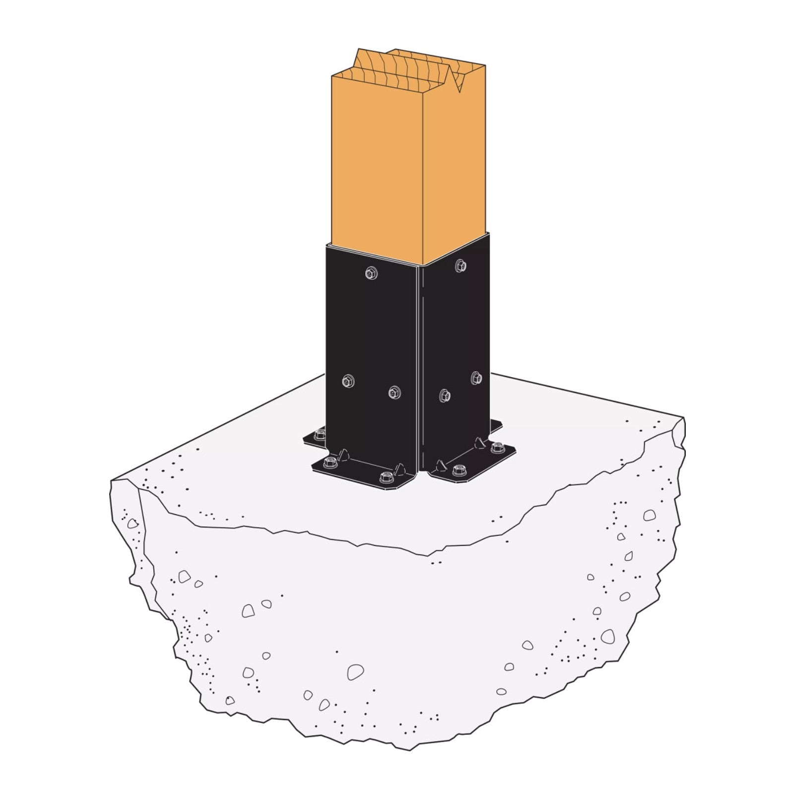 Simpson SAGE-B44 Sage System 4x4 Decorative Post Base