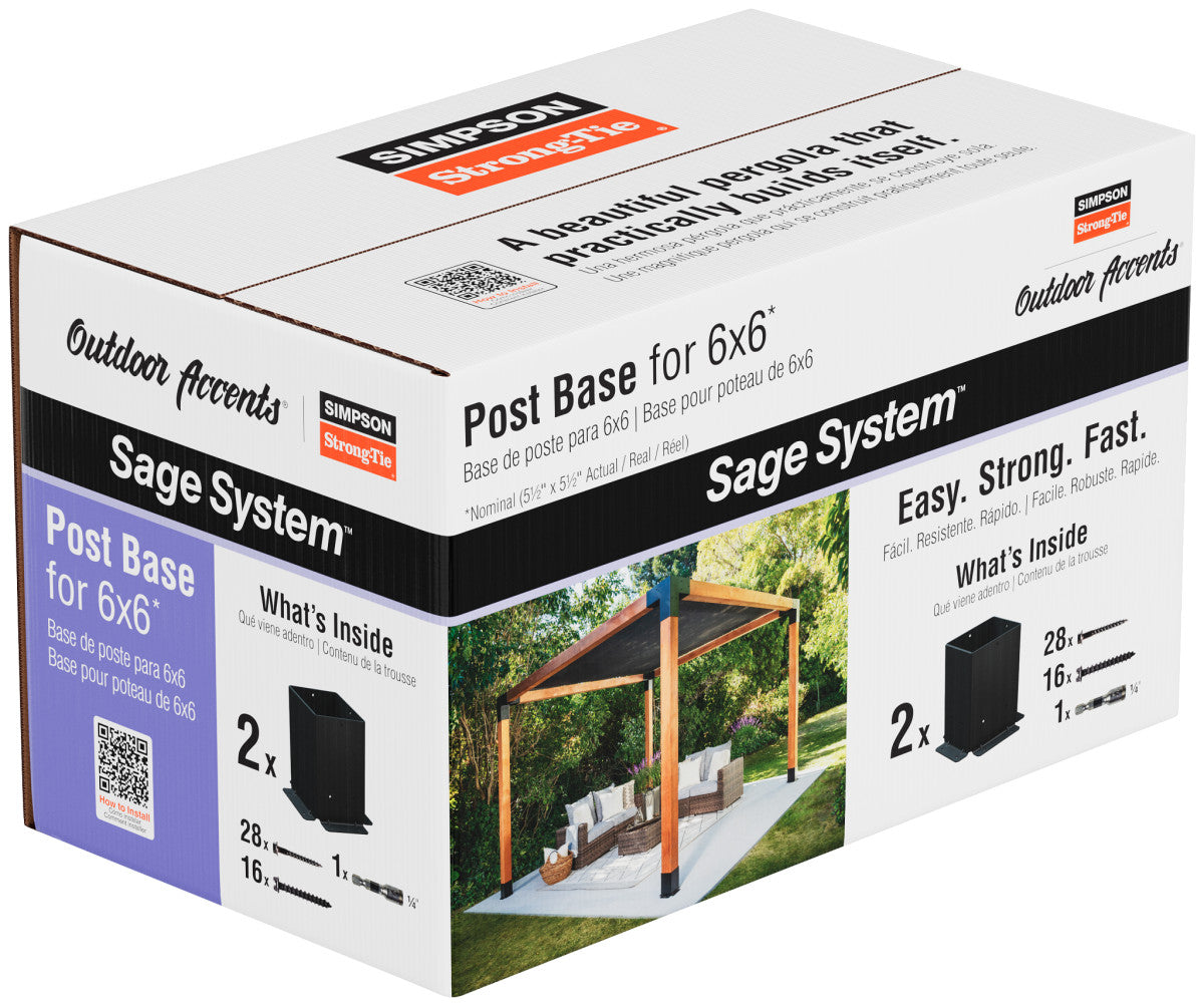 Simpson SAGE-B66 Sage System 6x6 Decorative Post Base