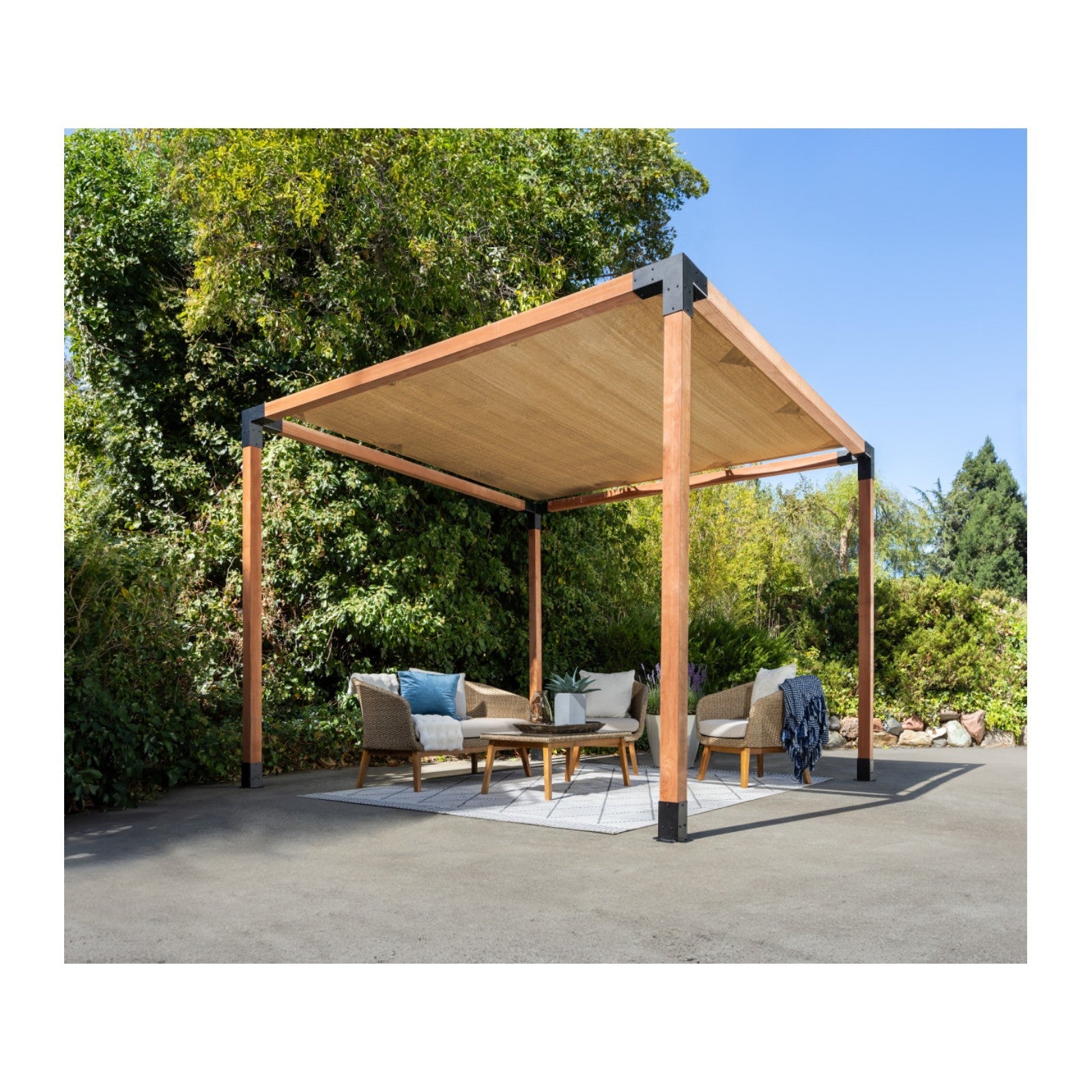 Simpson SAGE-SHADE10X10T Sage System 10' x 10' Pergola Sun Shade - Tan