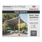 Simpson SAGE-SHADE8X8G Sage System 8' x 8' Pergola Sun Shade - Gray