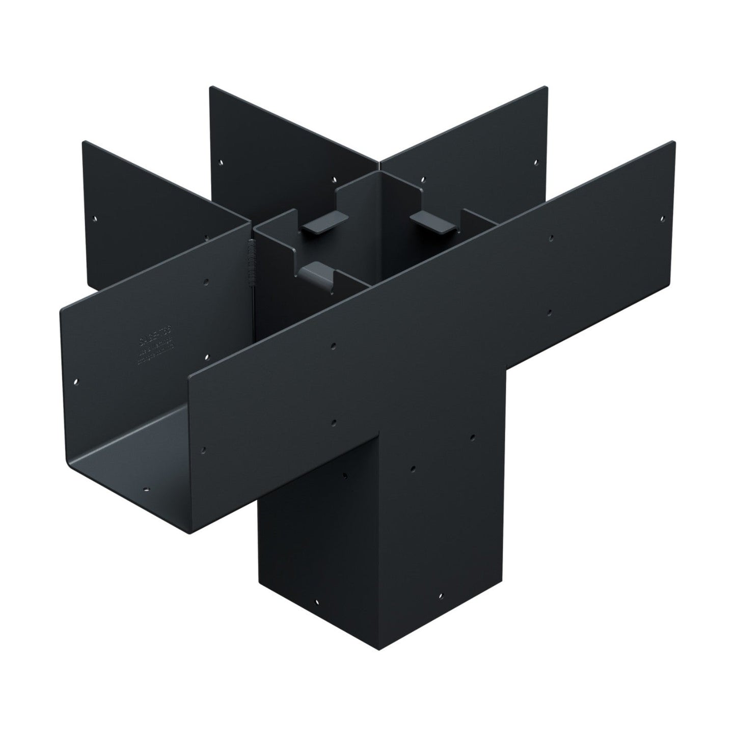 Simpson SAGE-T66-KT1 Sage System 6x6 Decorative Middle T Connector w/ Screws - Black Powder Coat