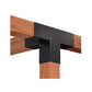 Simpson SAGE-T66-KT1 Sage System 6x6 Decorative Middle T Connector w/ Screws - Black Powder Coat