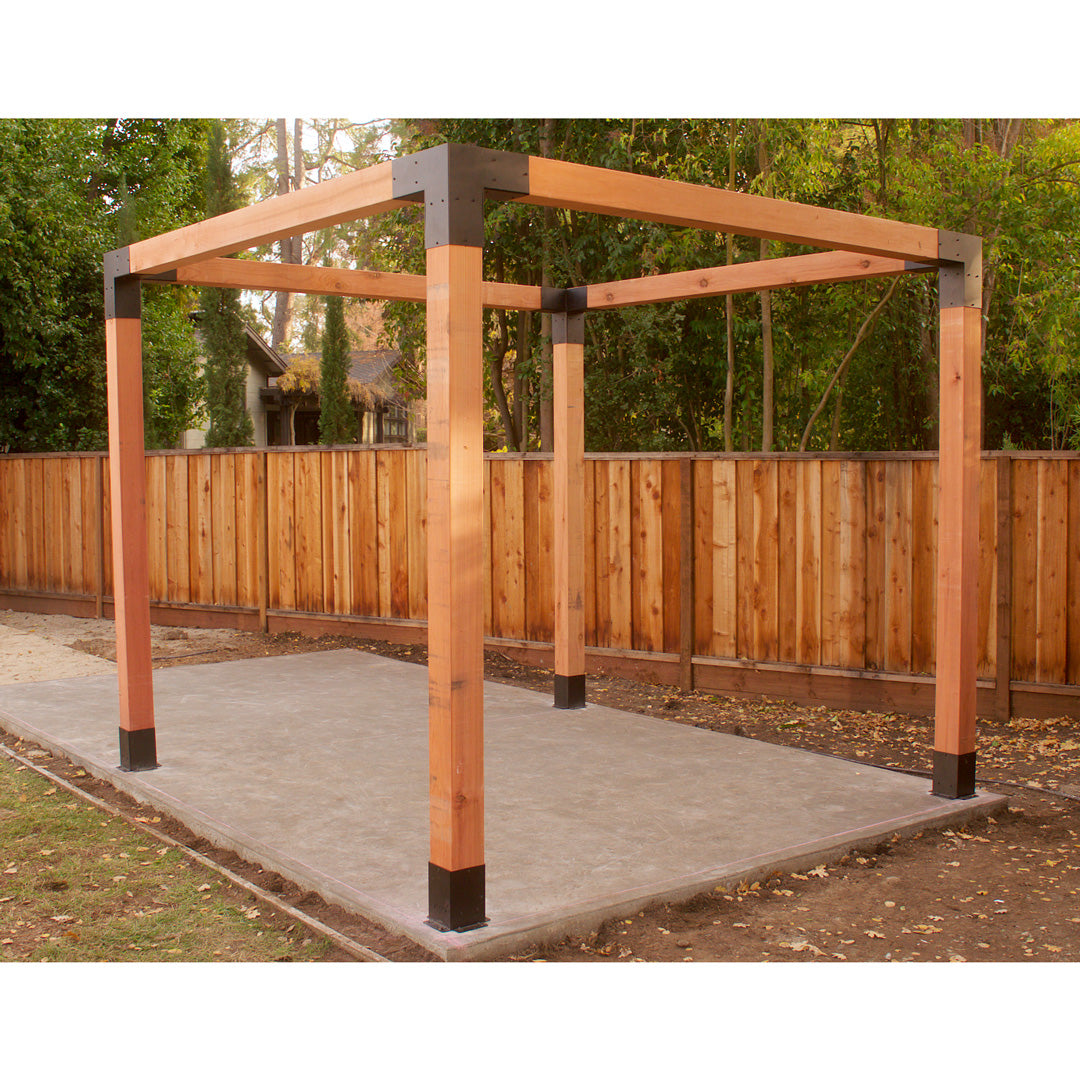 10x10 pergola built with Simpson Strong-Tie Sage pergola system