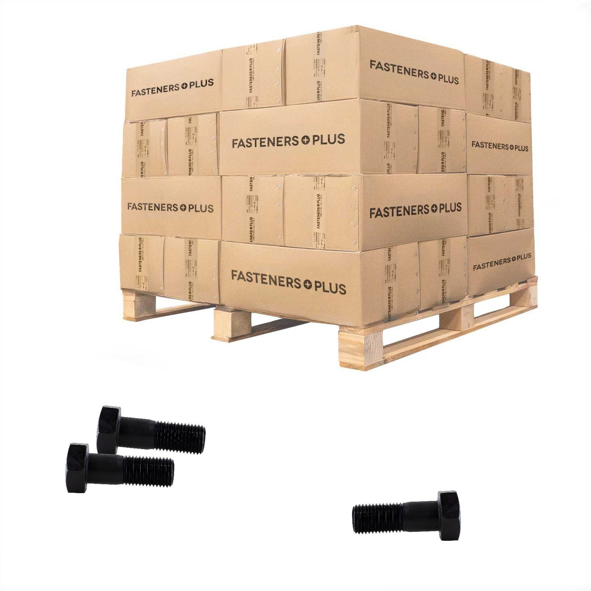 Conquest 1-1/2" x 4-1/4" A325 Type 1 Heavy Hex Structural Bolt, Plain - Pallet of 180