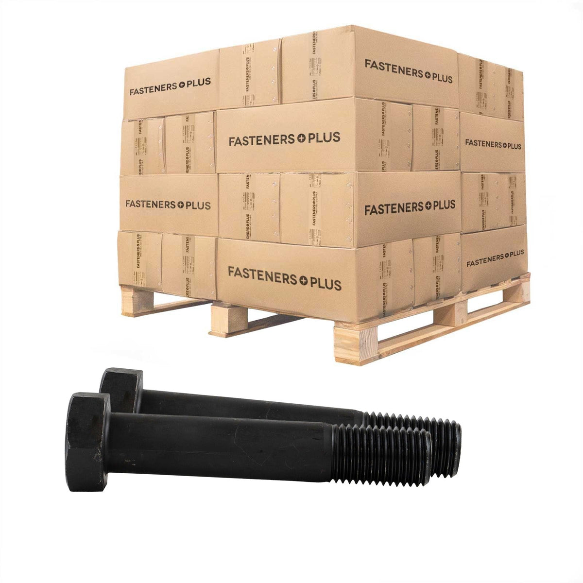 Conquest 1-1/2" x 8" A325 Type 1 Heavy Hex Structural Bolt, Plain - Pallet of 108