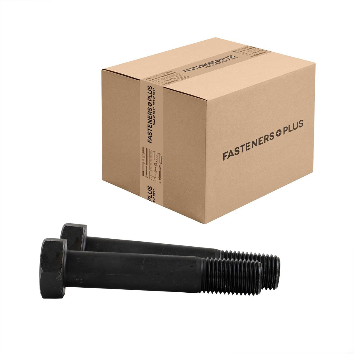 Conquest 1-1/2" x 8" A325 Type 1 Heavy Hex Structural Bolt, Plain - Carton of 12