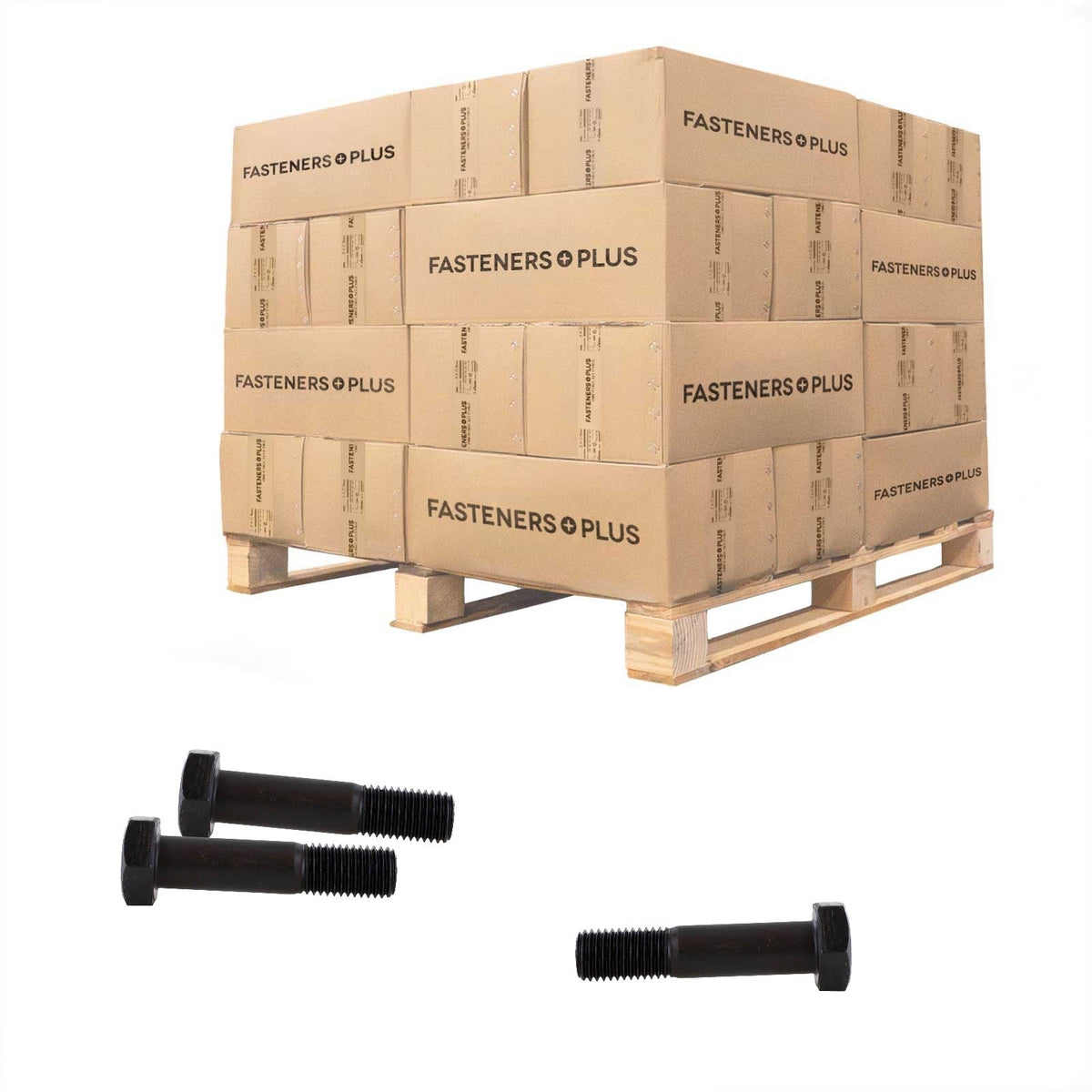 Conquest 1-1/8" x 5" A325 Type 1 Heavy Hex Structural Bolt, Plain - Pallet of 945