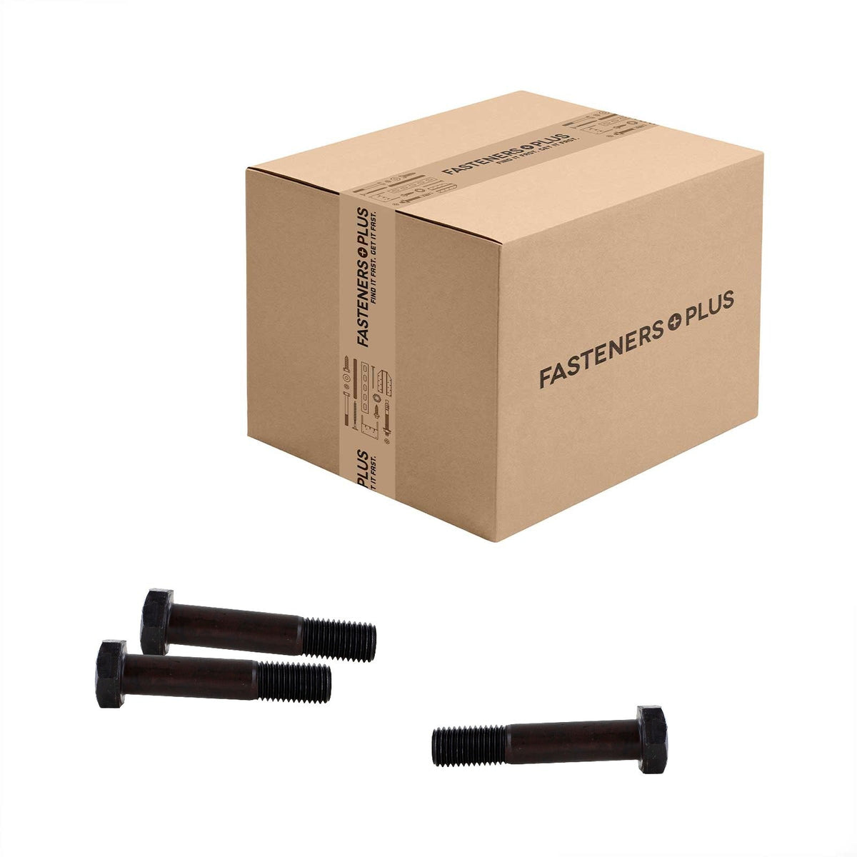 Conquest 1-1/8" x 5-3/4" A325 Type 1 Heavy Hex Structural Bolt, Plain - Carton of 85