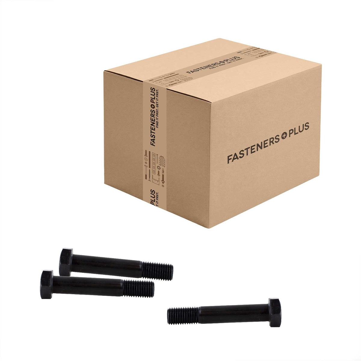 Conquest 1-1/8" x 6-1/2" A325 Type 1 Heavy Hex Structural Bolt, Plain - Carton of 75