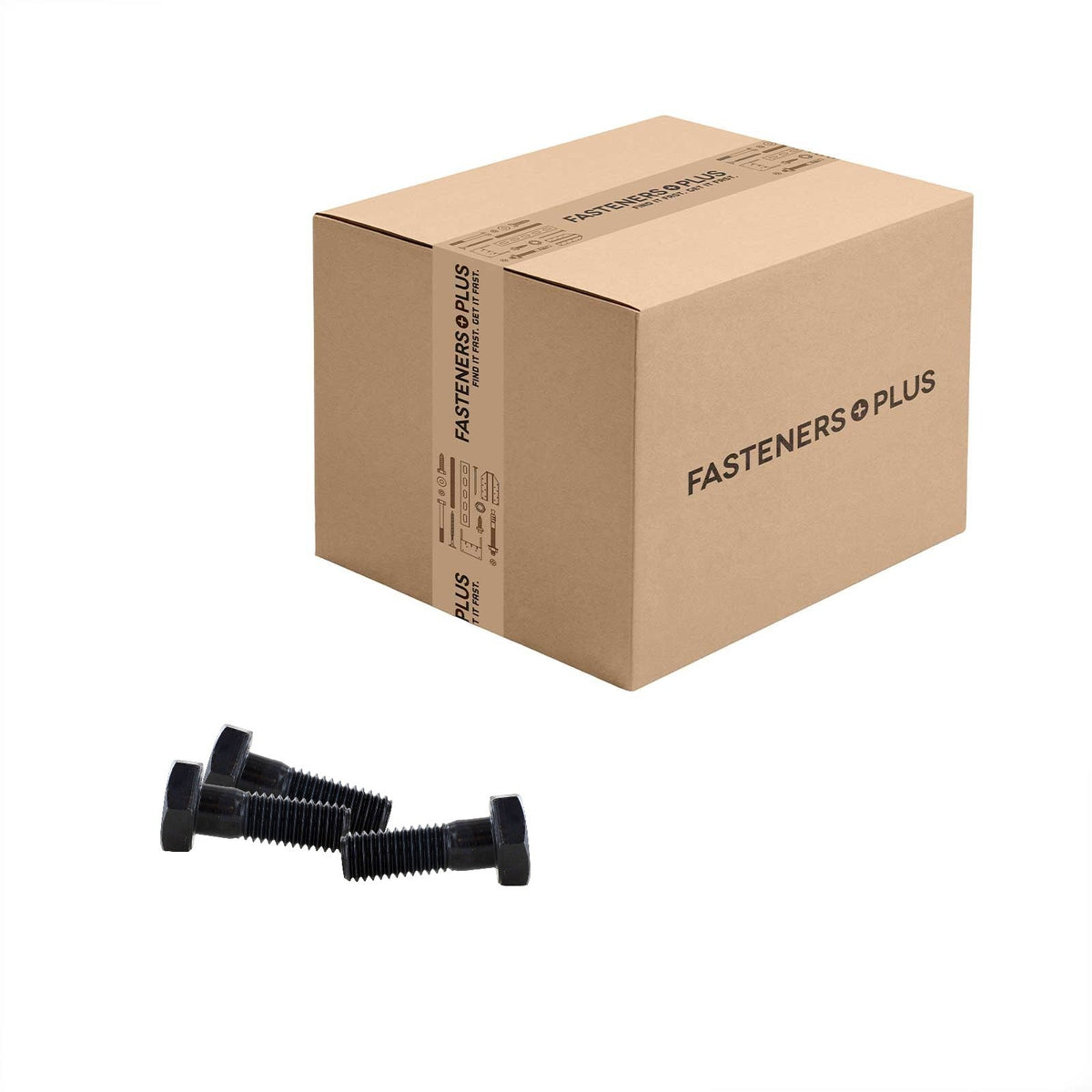 Conquest 1/2" x 1-1/2" A325 Type 1 Heavy Hex Structural Bolt, Plain - Carton of 1,600