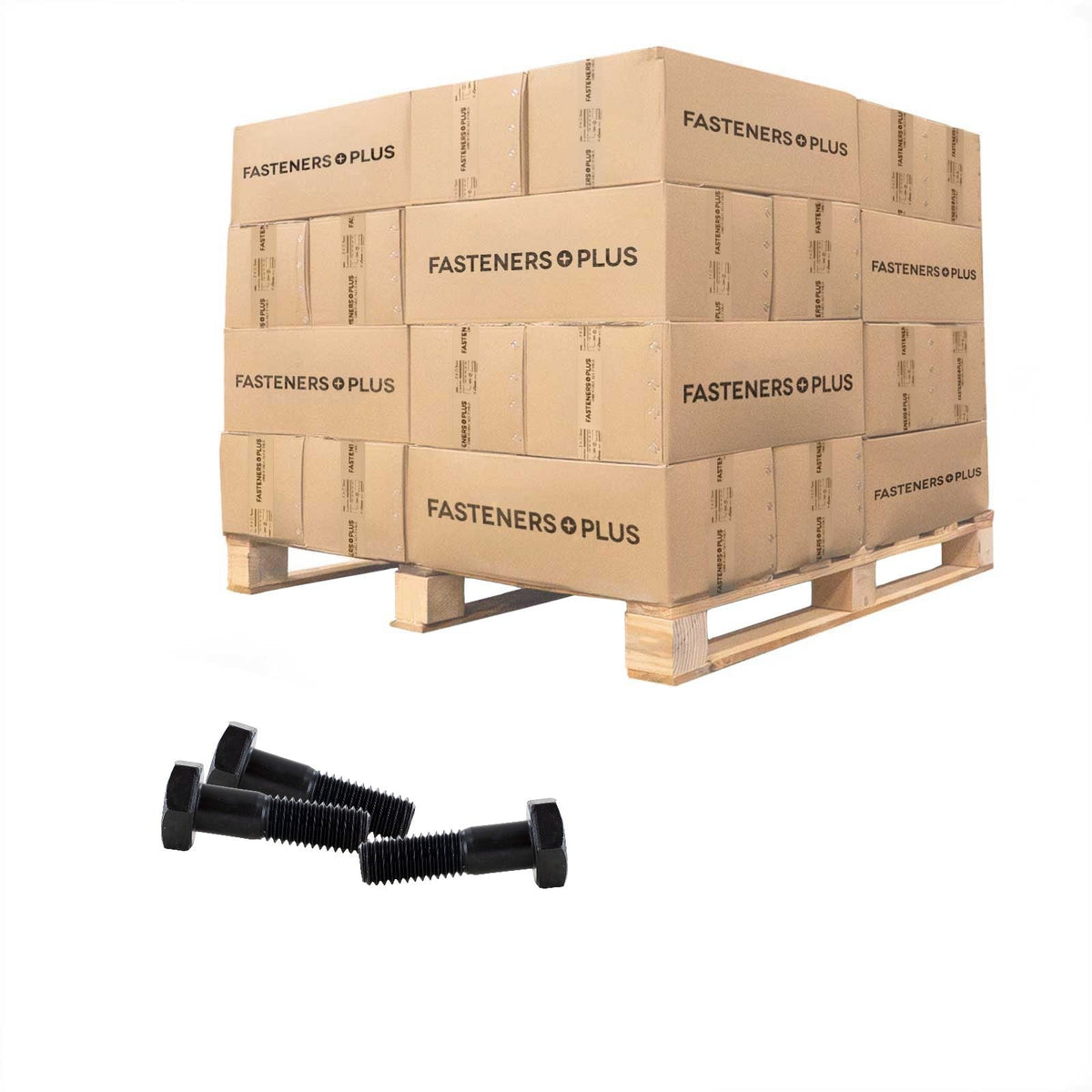Conquest 1/2" x 1-3/4" A325 Type 1 Heavy Hex Structural Bolt, Plain - Pallet of 13,500