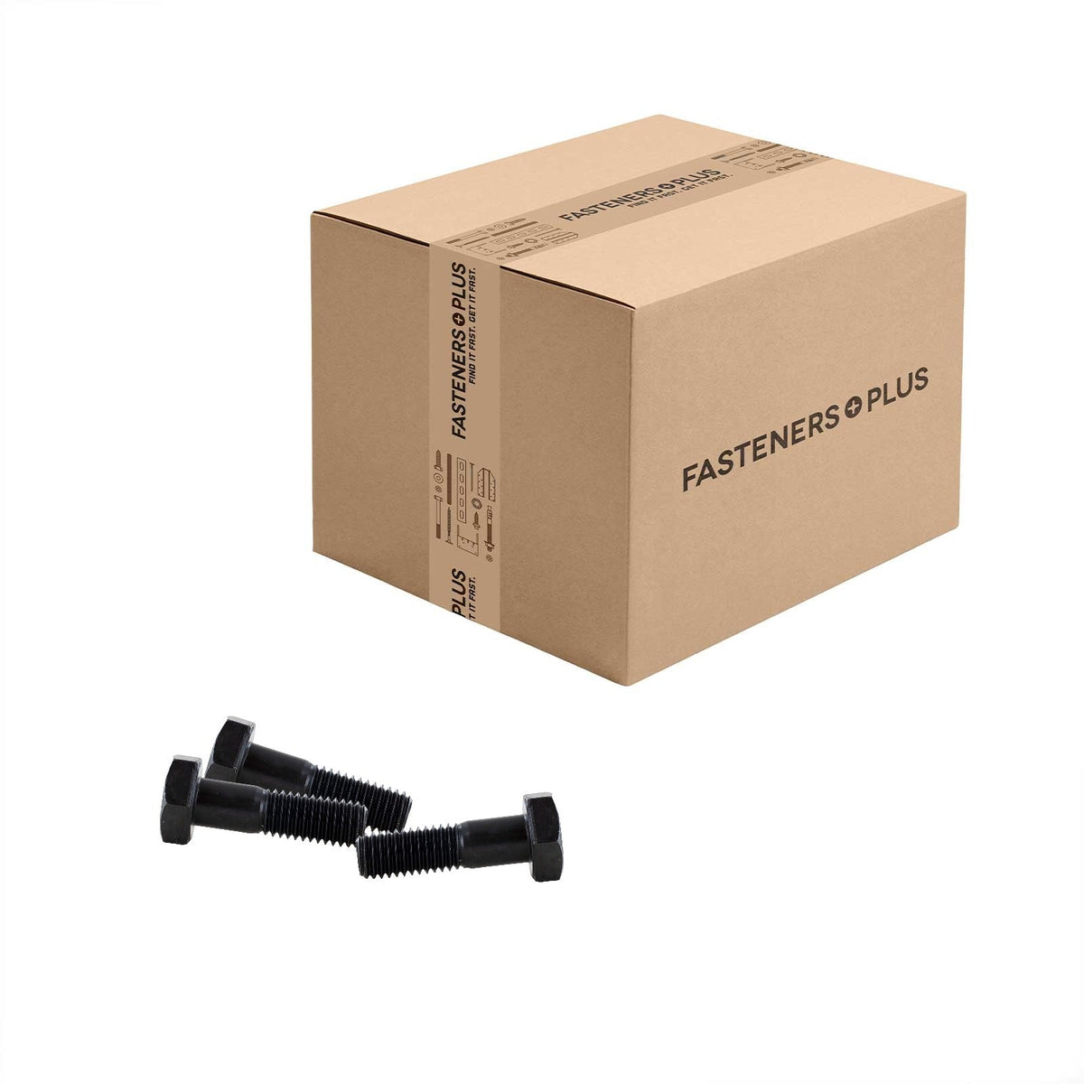 Conquest 1/2" x 1-3/4" A325 Type 1 Heavy Hex Structural Bolt, Plain - Carton of 1,500