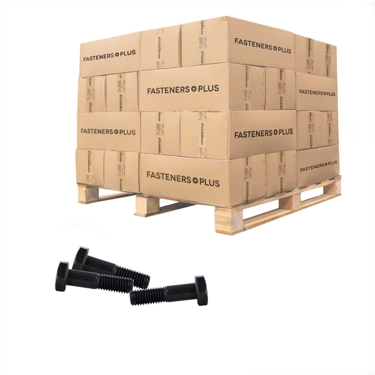 Conquest 1/2" x 2" A325 Type 1 Heavy Hex Structural Bolt, Plain - Pallet of 11,700