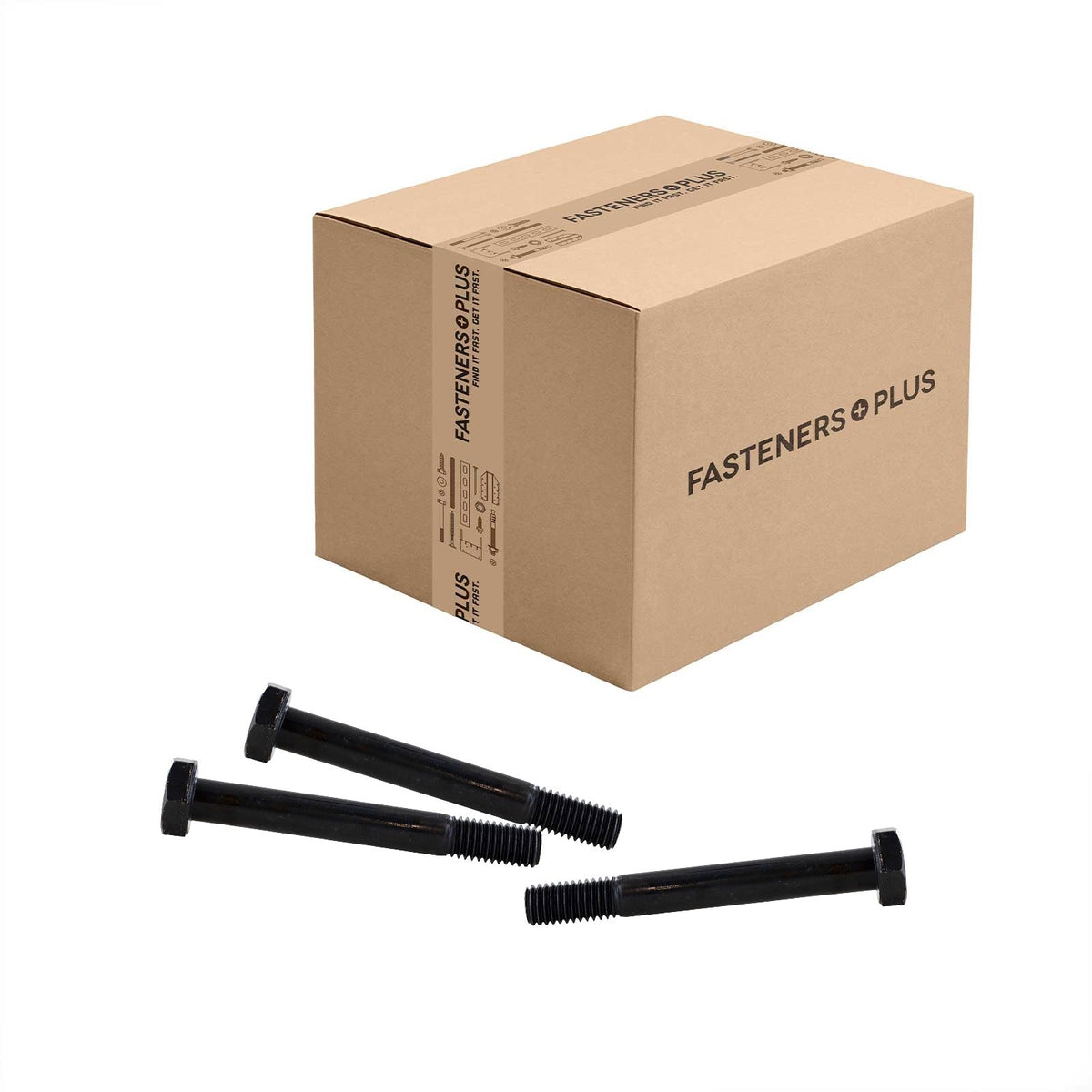 Conquest 1/2" x 4" A325 Type 1 Heavy Hex Structural Bolt, Plain - Carton of 225