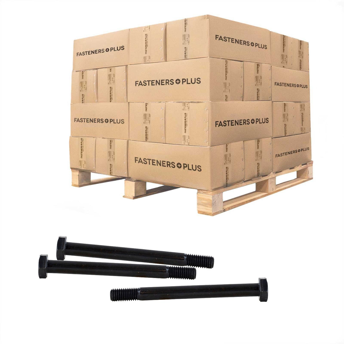 Conquest 1/2" x 5-1/2" A325 Type 1 Heavy Hex Structural Bolt, Plain - Pallet of 1,575
