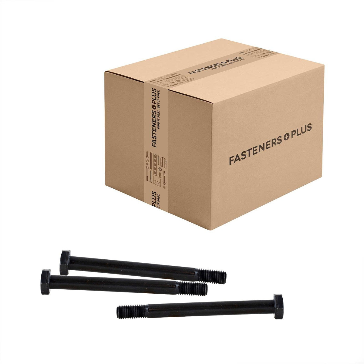 Conquest 1/2" x 5-1/2" A325 Type 1 Heavy Hex Structural Bolt, Plain - Carton of 175