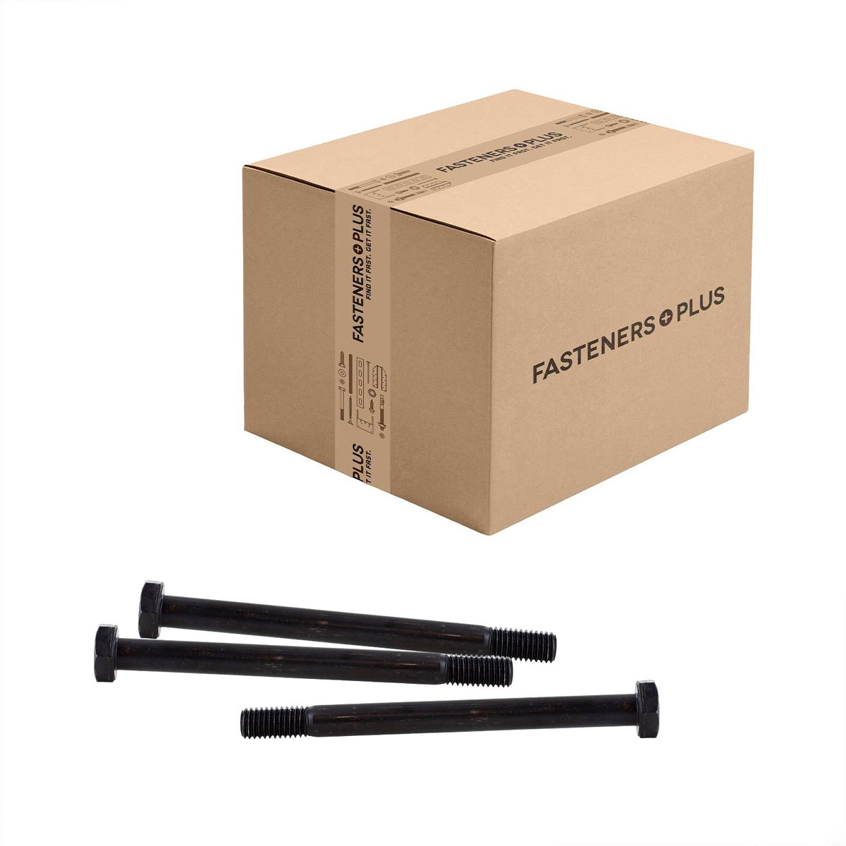 Conquest 1/2" x 6" A325 Type 1 Heavy Hex Structural Bolt, Plain - Carton of 150