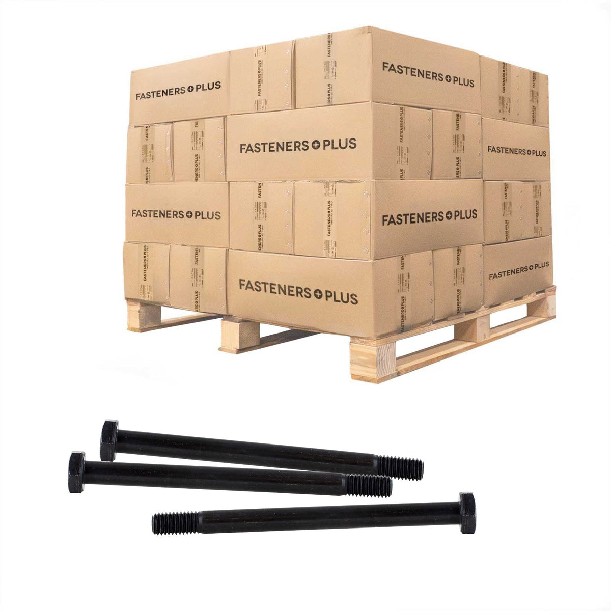 Conquest 1/2" x 6-1/2" A325 Type 1 Heavy Hex Structural Bolt, Plain - Pallet of 1,350