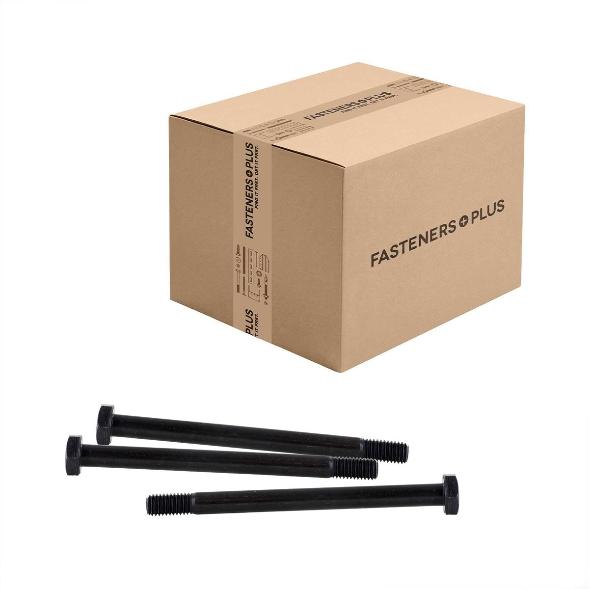 Conquest 1/2" x 6-1/2" A325 Type 1 Heavy Hex Structural Bolt, Plain - Carton of 150
