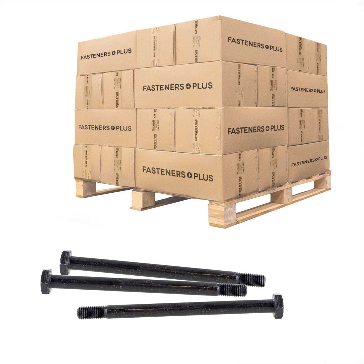 Conquest 1/2" x 7" A325 Type 1 Heavy Hex Structural Bolt, Plain - Pallet of 1,170