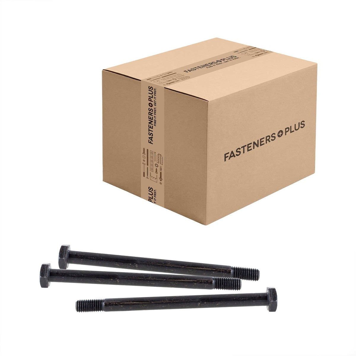 Conquest 1/2" x 7" A325 Type 1 Heavy Hex Structural Bolt, Plain - Carton of 130